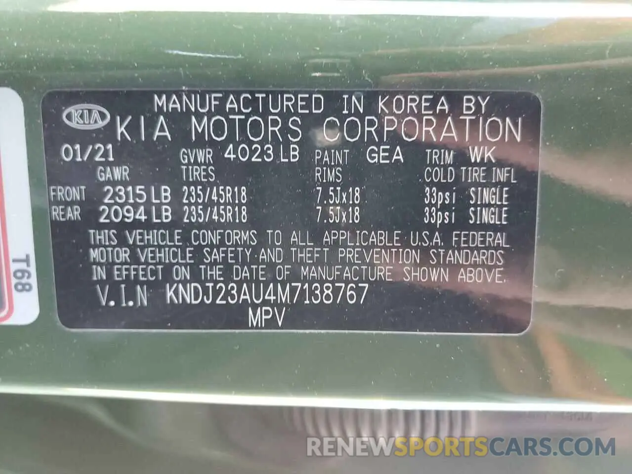 15 Photograph of a damaged car KNDJ23AU4M7138767 KIA SOUL 2021
