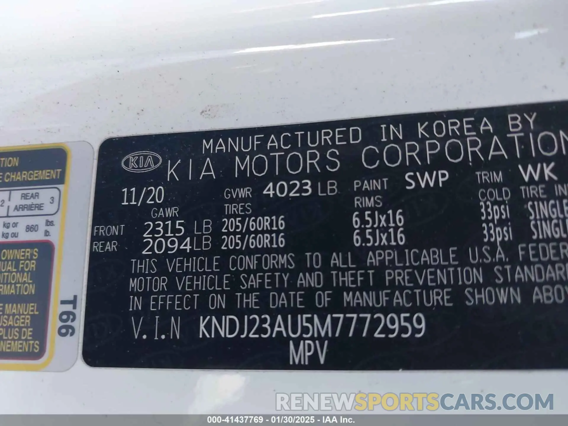 9 Photograph of a damaged car KNDJ23AU5M7772959 KIA SOUL 2021