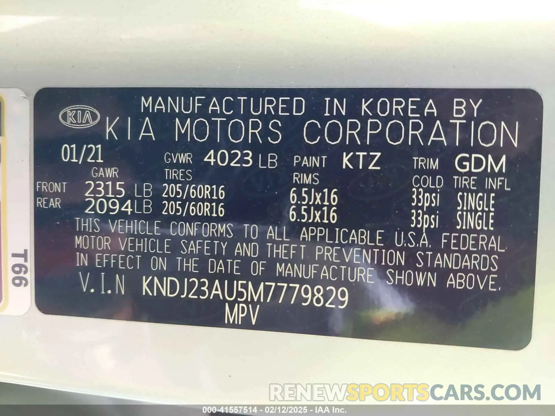 9 Photograph of a damaged car KNDJ23AU5M7779829 KIA SOUL 2021