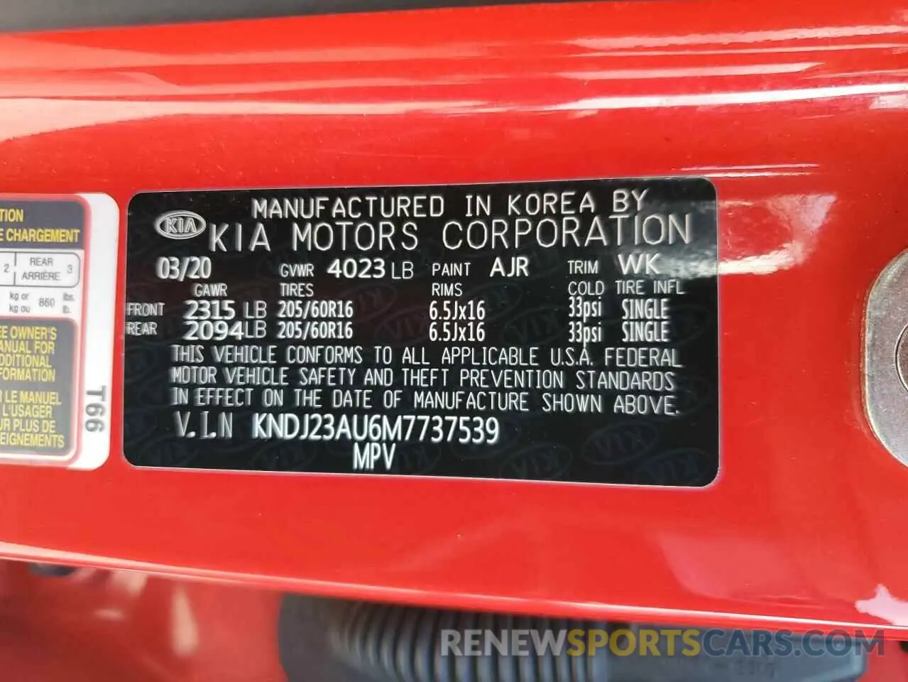 13 Photograph of a damaged car KNDJ23AU6M7737539 KIA SOUL 2021