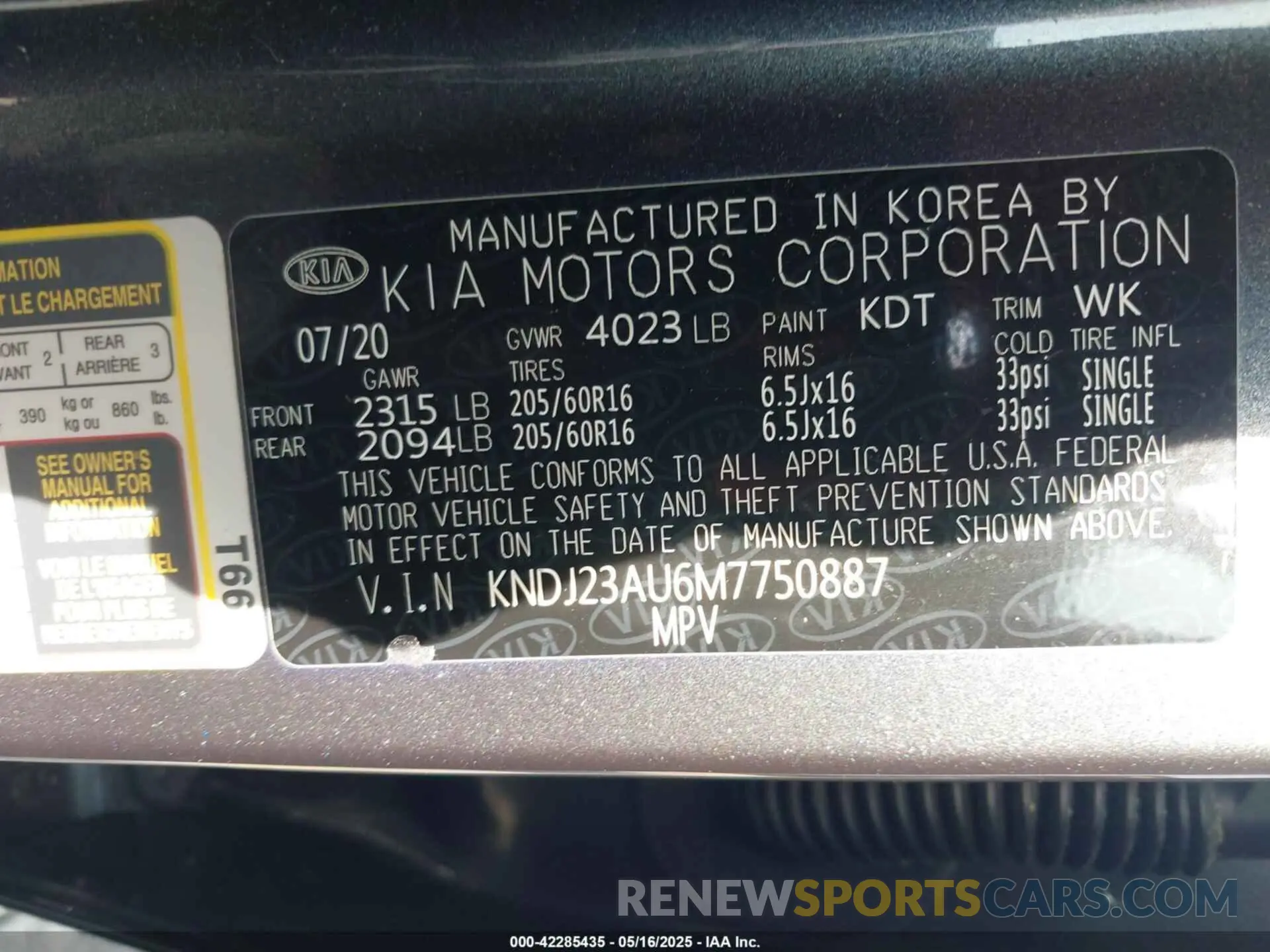 9 Photograph of a damaged car KNDJ23AU6M7750887 KIA SOUL 2021