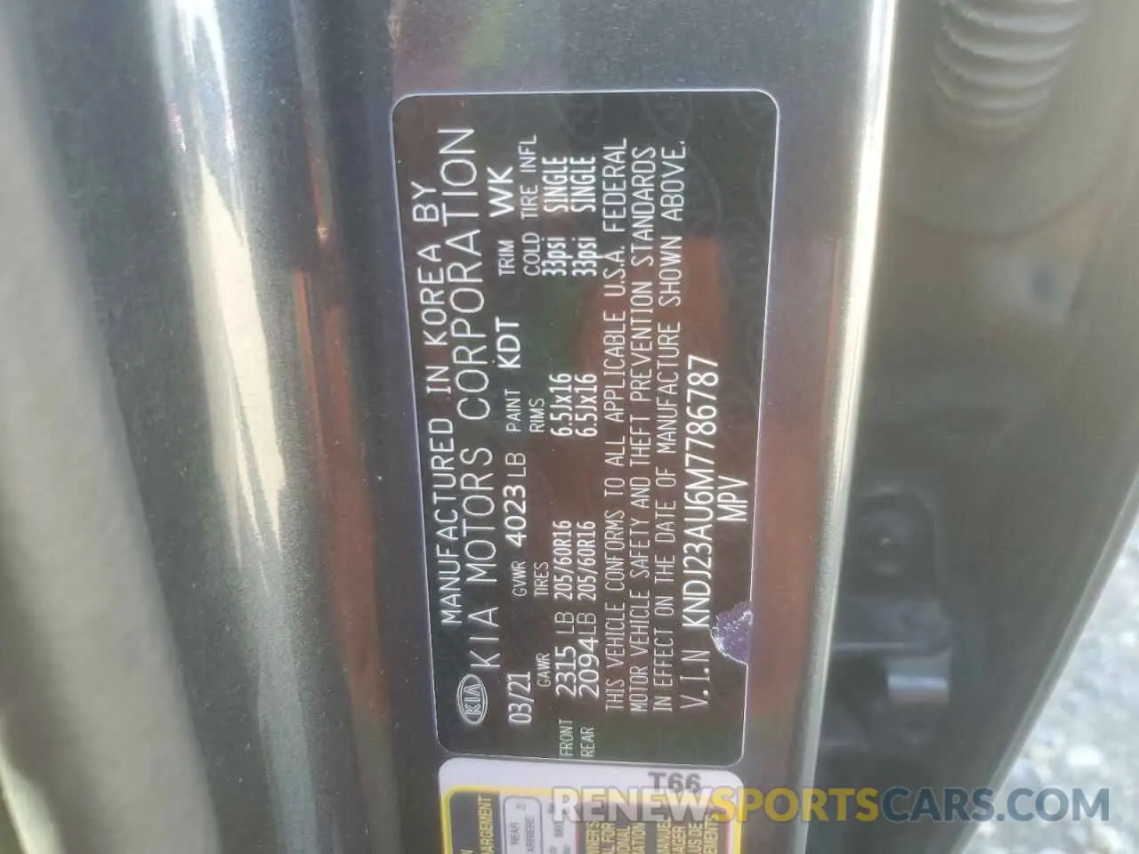 14 Photograph of a damaged car KNDJ23AU6M7786787 KIA SOUL 2021