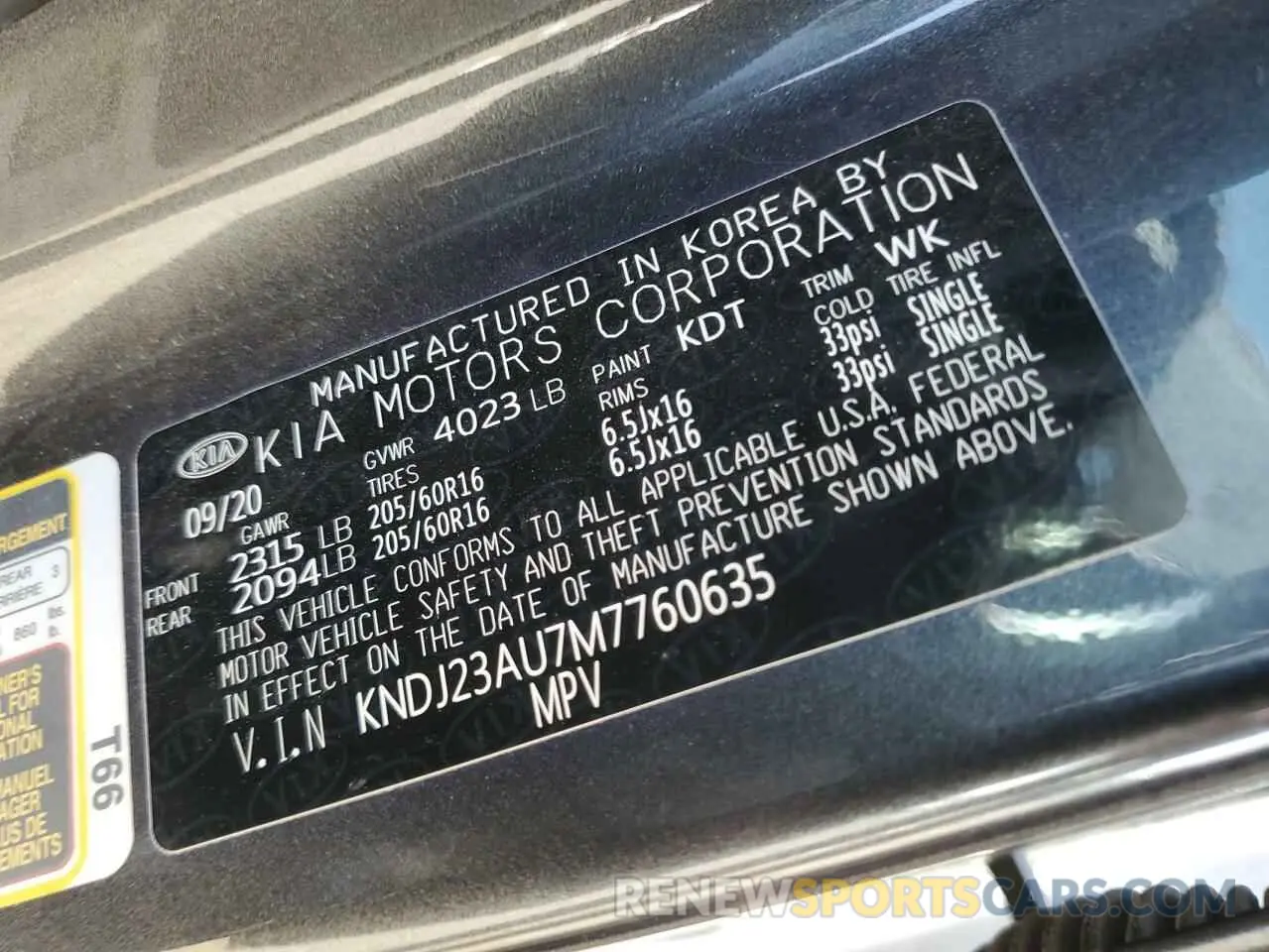 12 Photograph of a damaged car KNDJ23AU7M7760635 KIA SOUL 2021