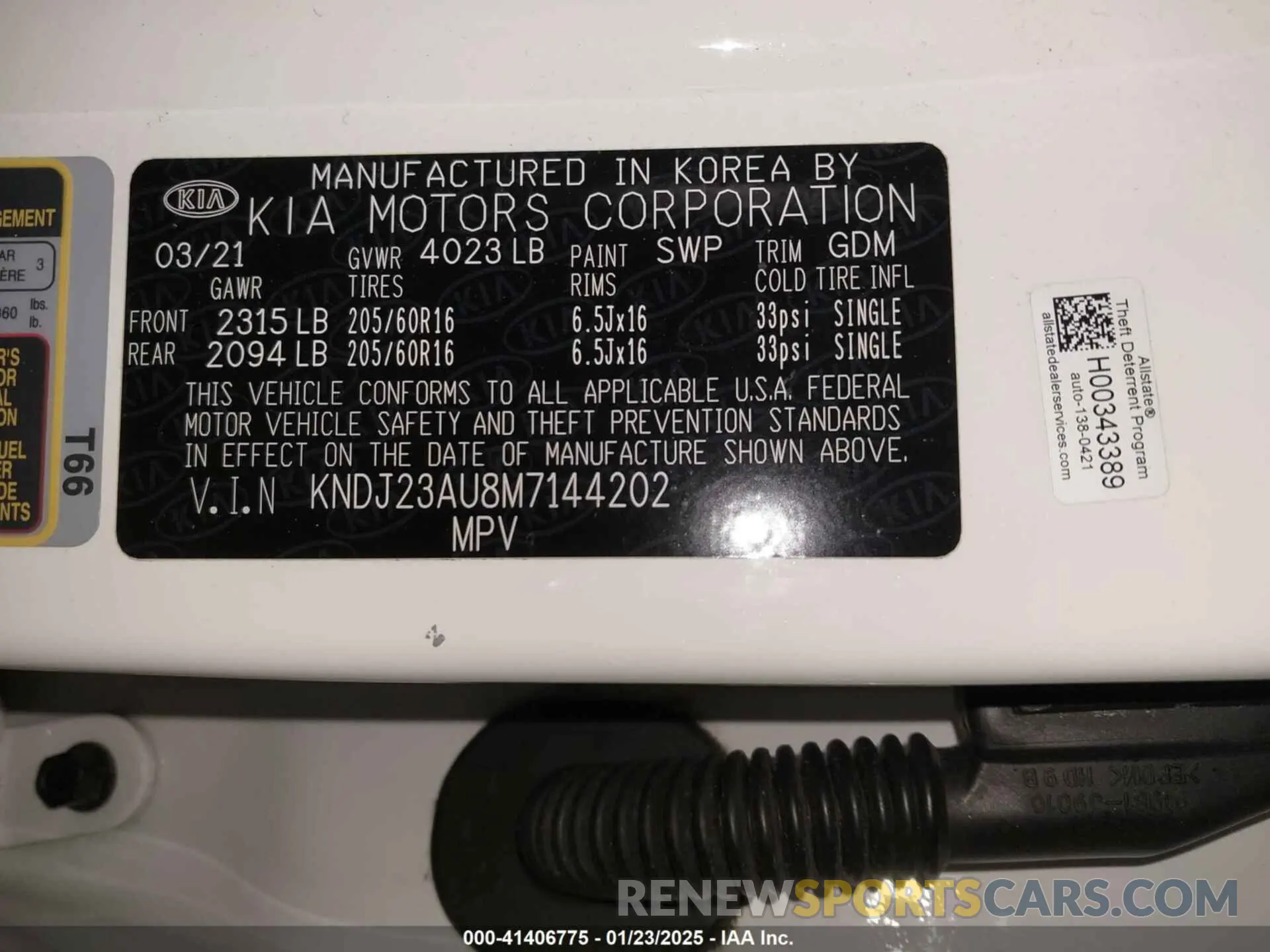 9 Photograph of a damaged car KNDJ23AU8M7144202 KIA SOUL 2021