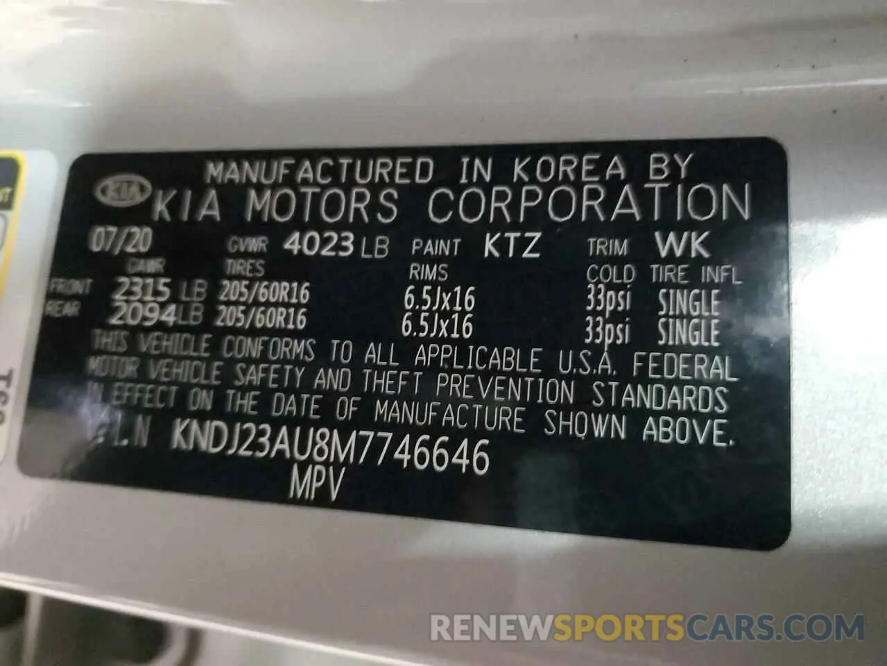 13 Photograph of a damaged car KNDJ23AU8M7746646 KIA SOUL 2021