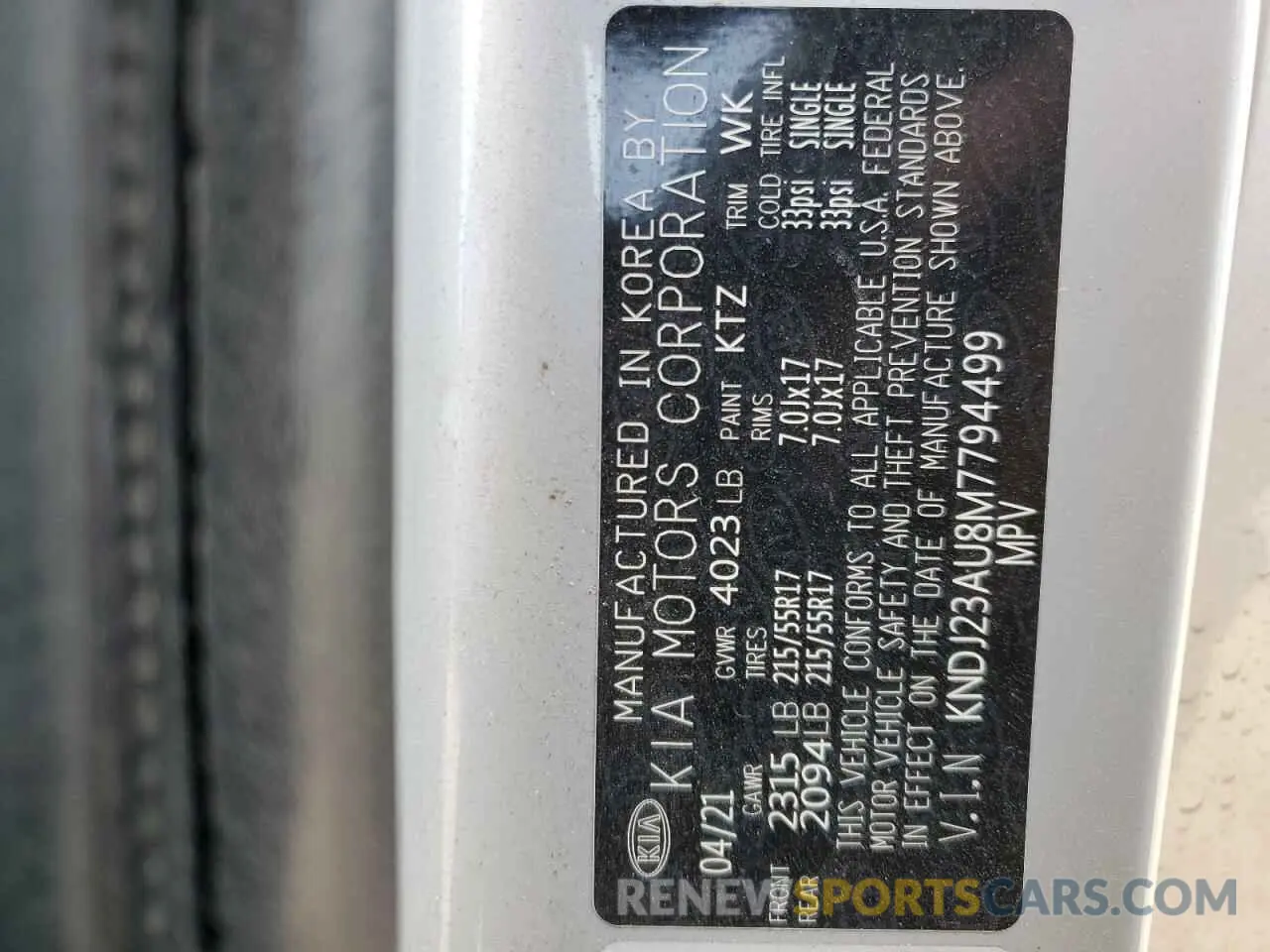 13 Photograph of a damaged car KNDJ23AU8M7794499 KIA SOUL 2021
