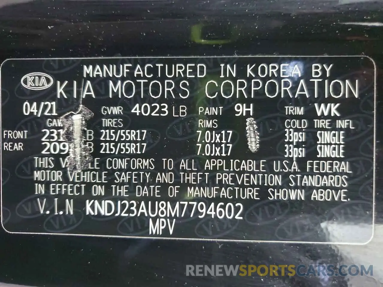 13 Photograph of a damaged car KNDJ23AU8M7794602 KIA SOUL 2021