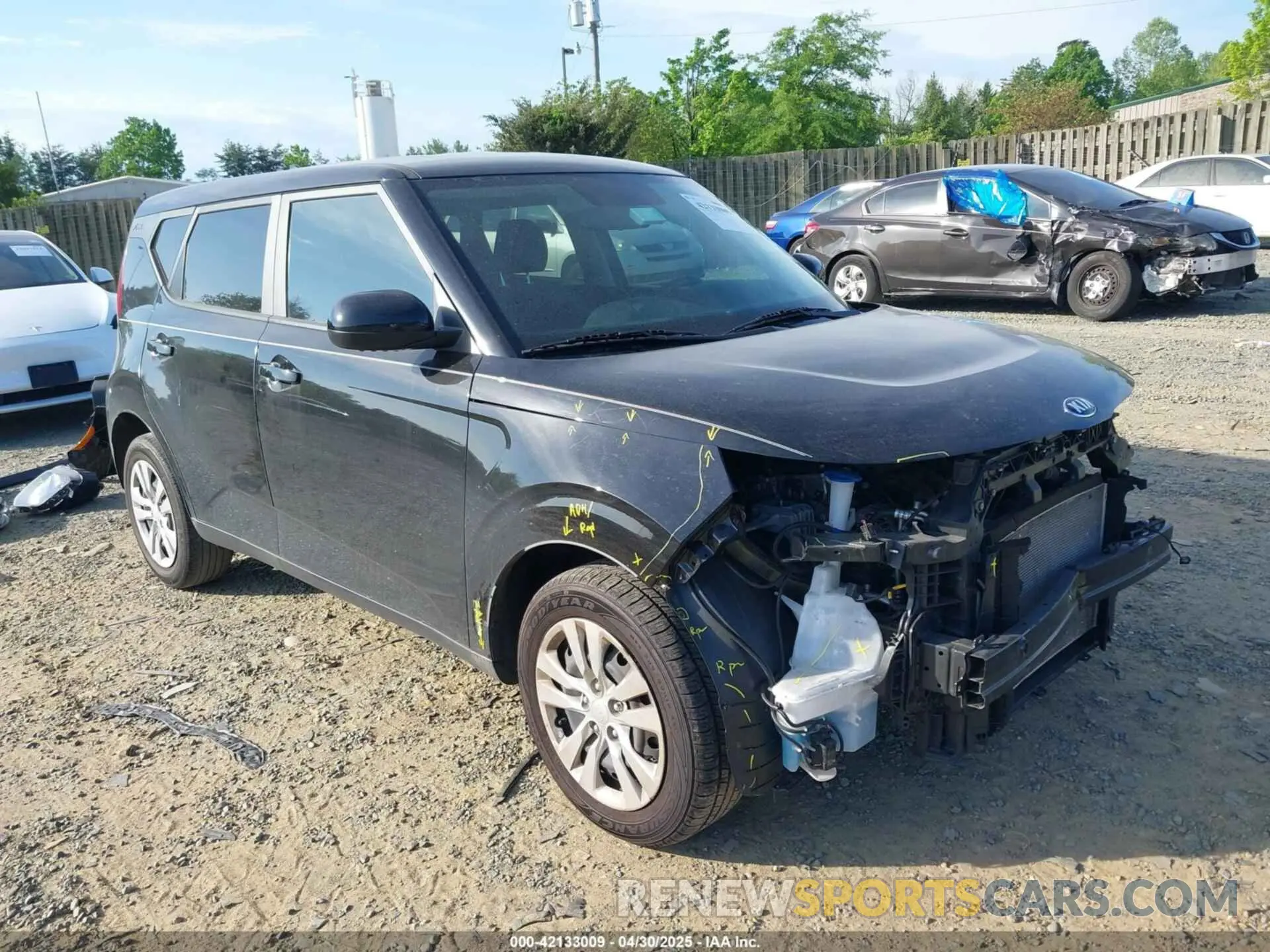 1 Photograph of a damaged car KNDJ23AU9M7147254 KIA SOUL 2021
