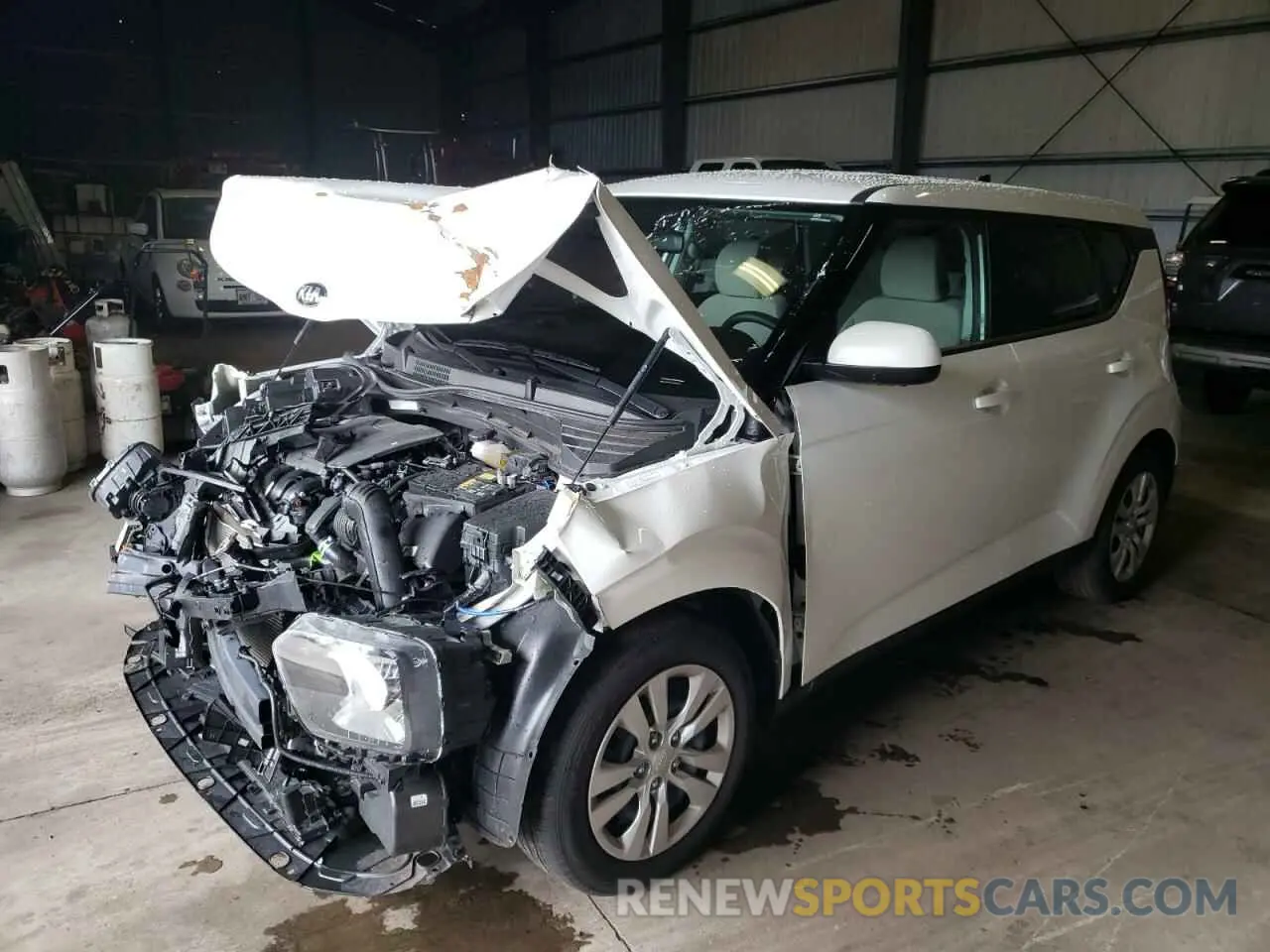 1 Photograph of a damaged car KNDJ23AUXM7129491 KIA SOUL 2021