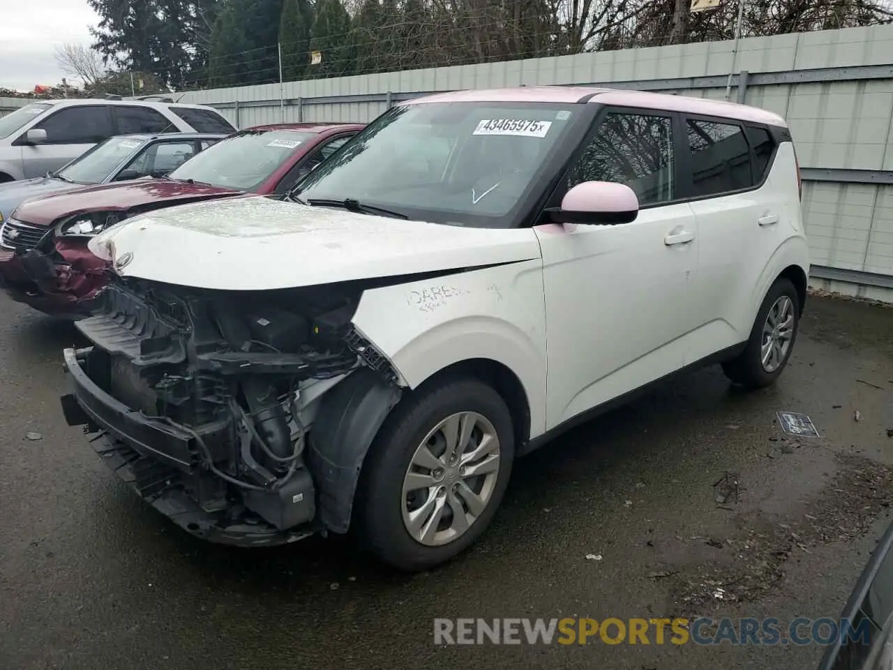 1 Photograph of a damaged car KNDJ23AUXM7746227 KIA SOUL 2021