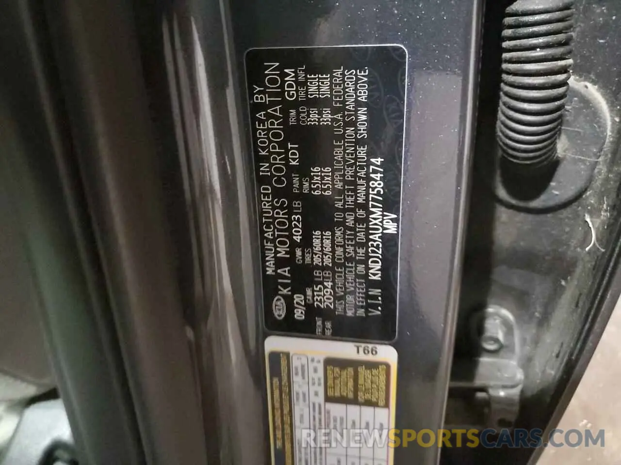 13 Photograph of a damaged car KNDJ23AUXM7758474 KIA SOUL 2021