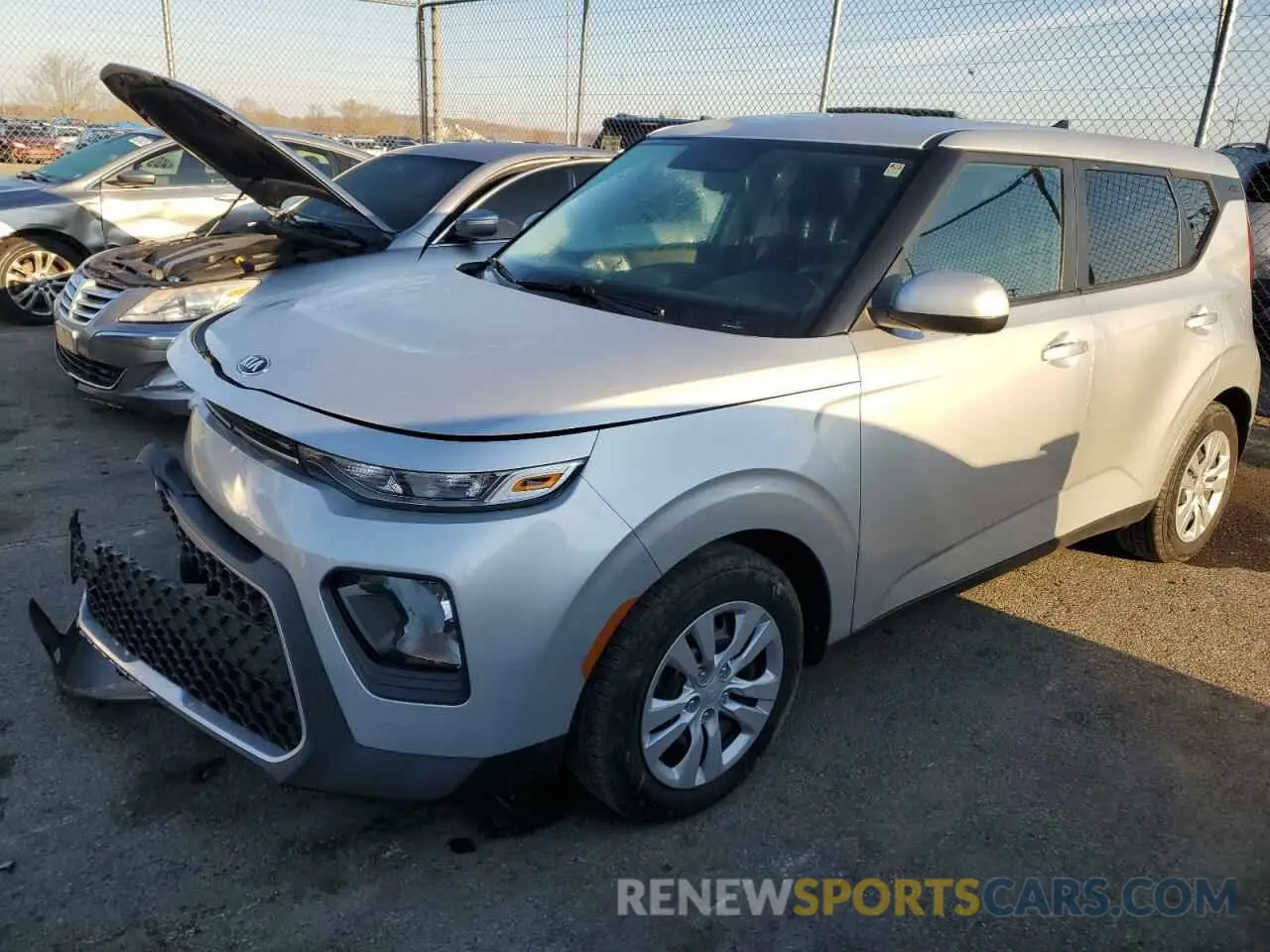 1 Photograph of a damaged car KNDJ23AUXM7767496 KIA SOUL 2021