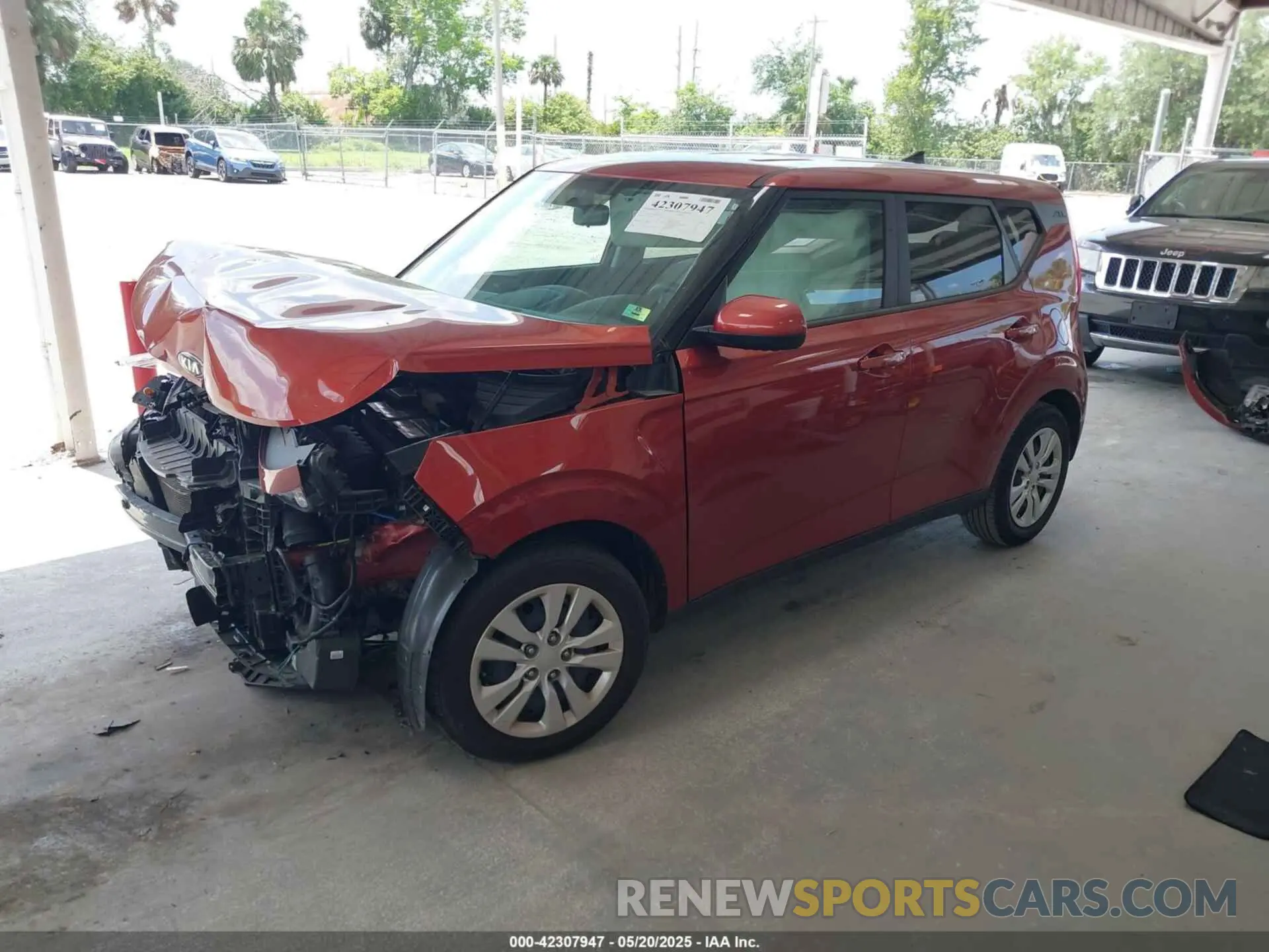 2 Photograph of a damaged car KNDJ23AUXM7779079 KIA SOUL 2021