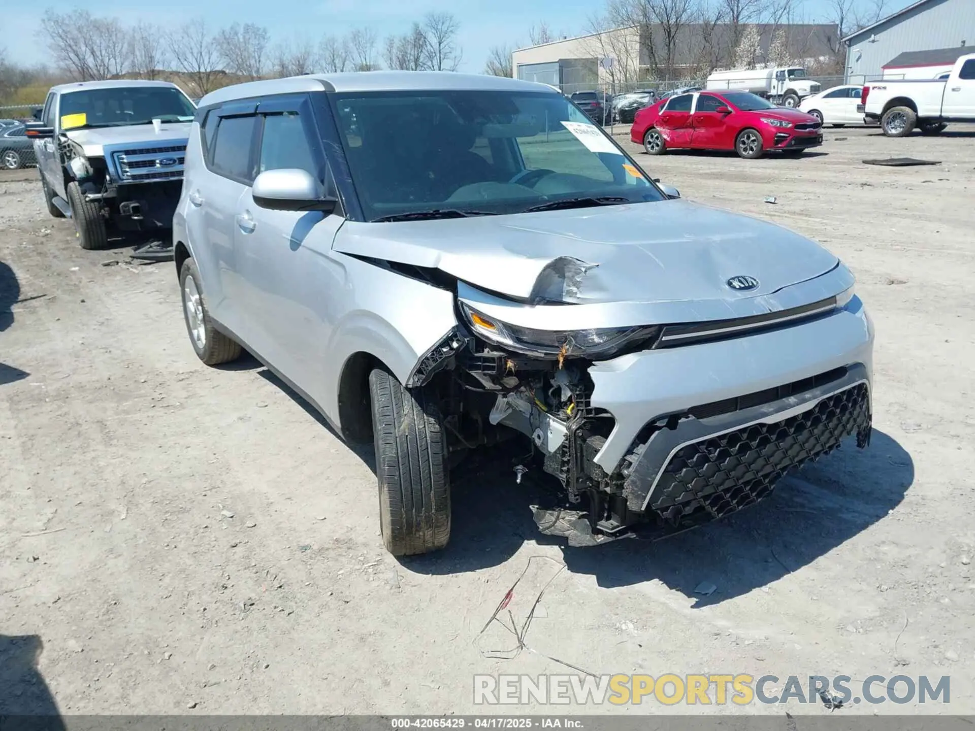 1 Photograph of a damaged car KNDJ23AUXM7782919 KIA SOUL 2021