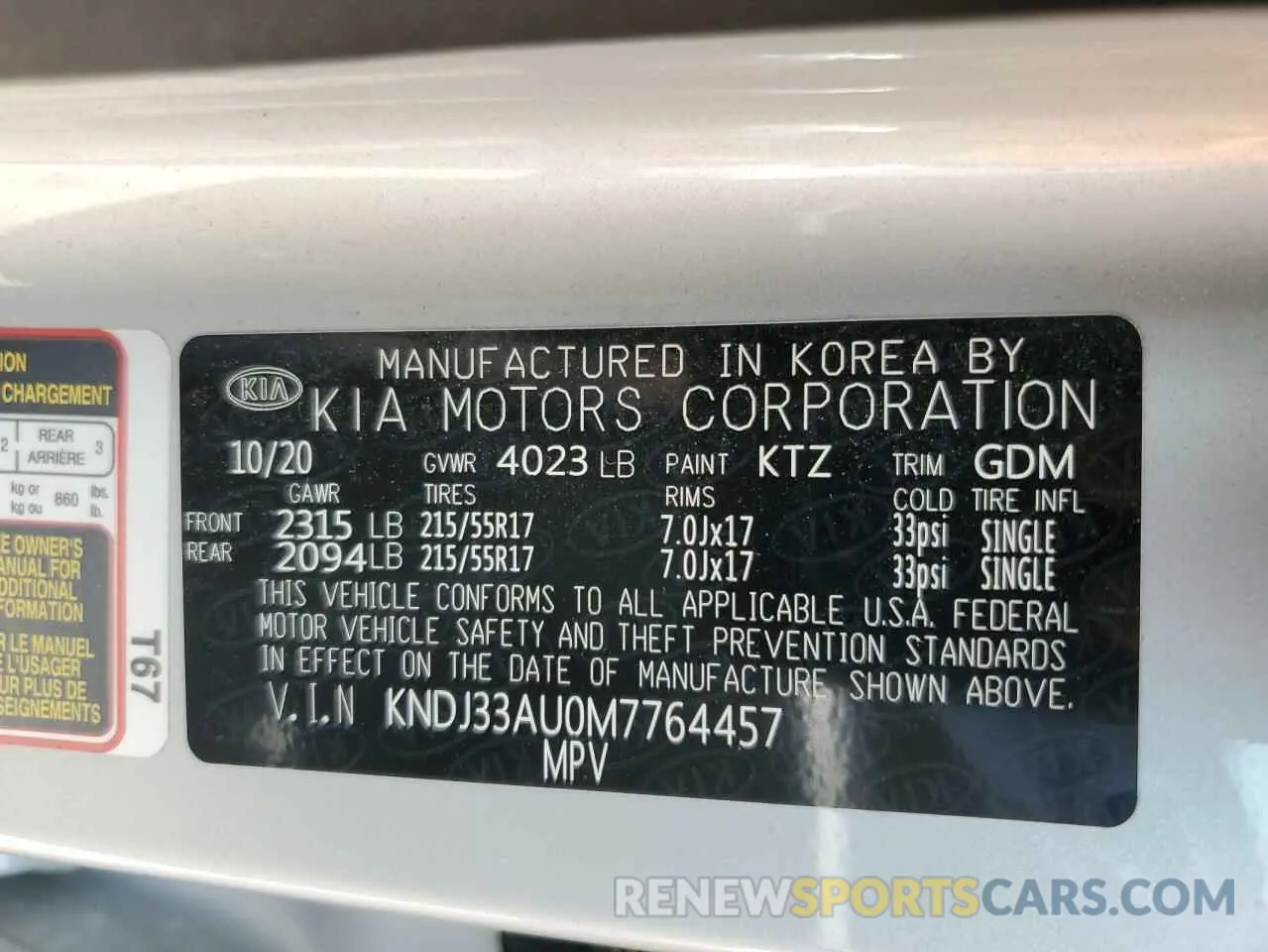 16 Photograph of a damaged car KNDJ33AU0M7764457 KIA SOUL 2021
