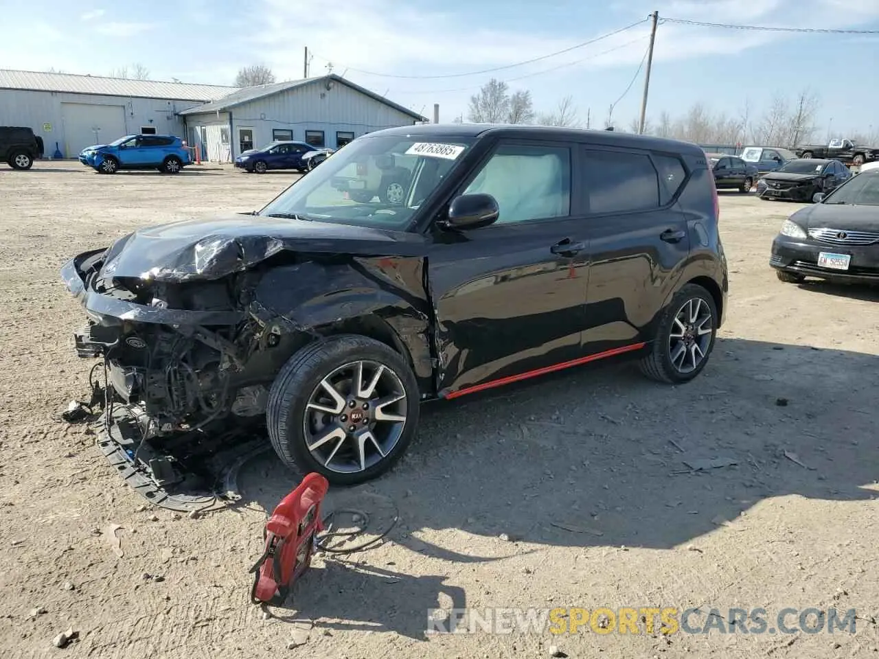 1 Photograph of a damaged car KNDJ53AFXM7126597 KIA SOUL 2021