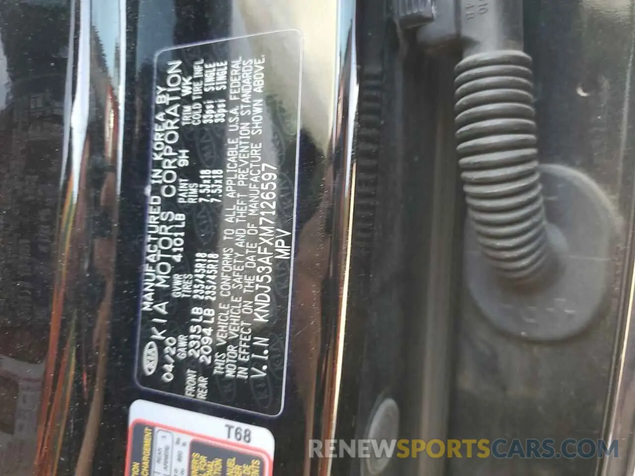 13 Photograph of a damaged car KNDJ53AFXM7126597 KIA SOUL 2021