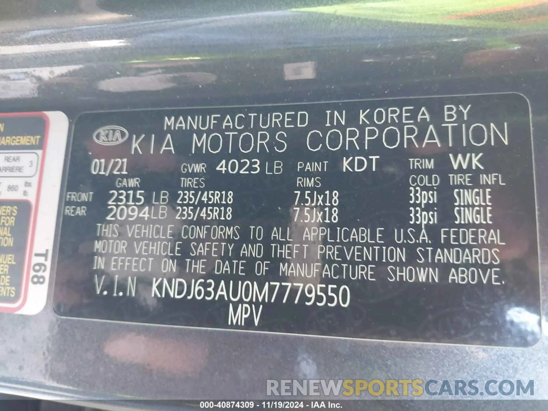 9 Photograph of a damaged car KNDJ63AU0M7779550 KIA SOUL 2021