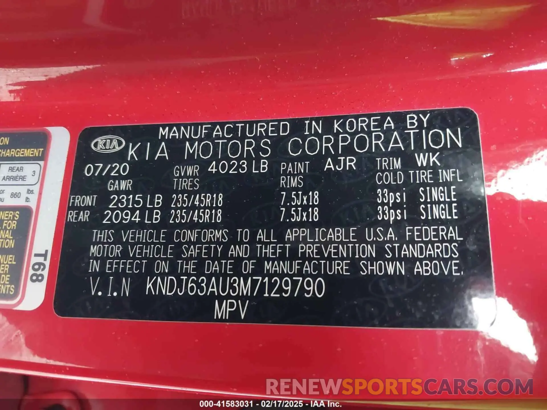 9 Photograph of a damaged car KNDJ63AU3M7129790 KIA SOUL 2021