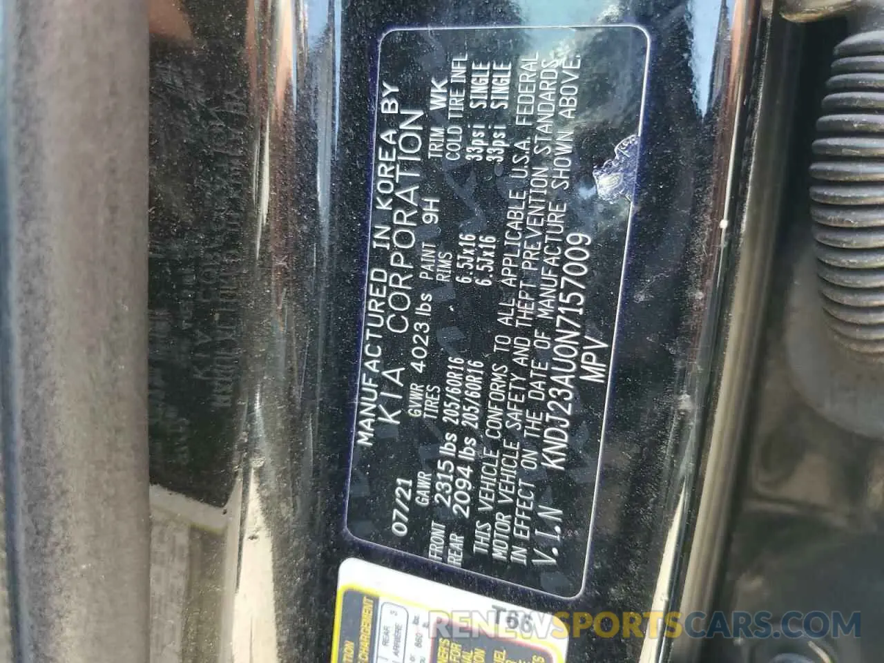 12 Photograph of a damaged car KNDJ23AU0N7157009 KIA SOUL 2022