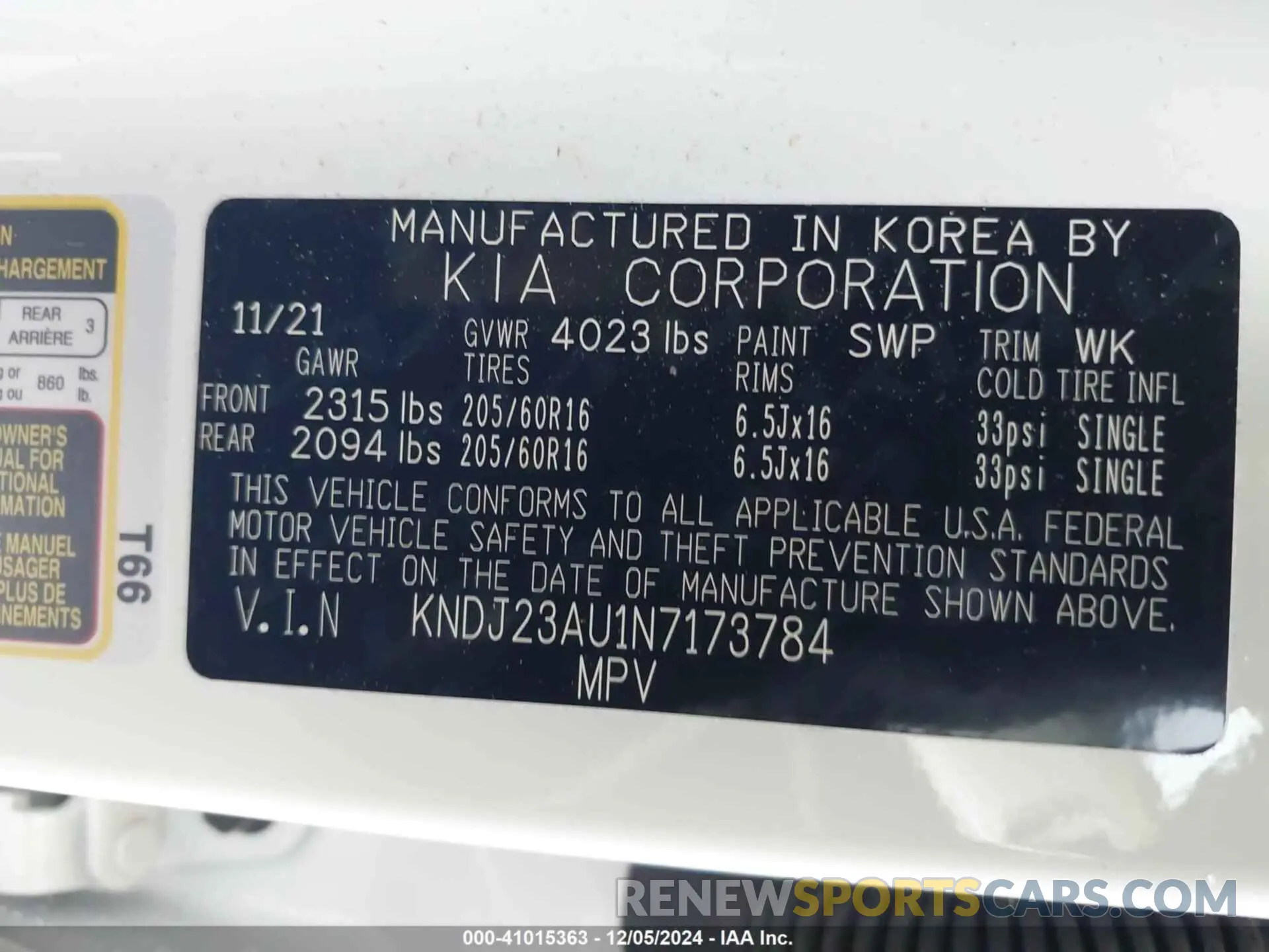 9 Photograph of a damaged car KNDJ23AU1N7173784 KIA SOUL 2022