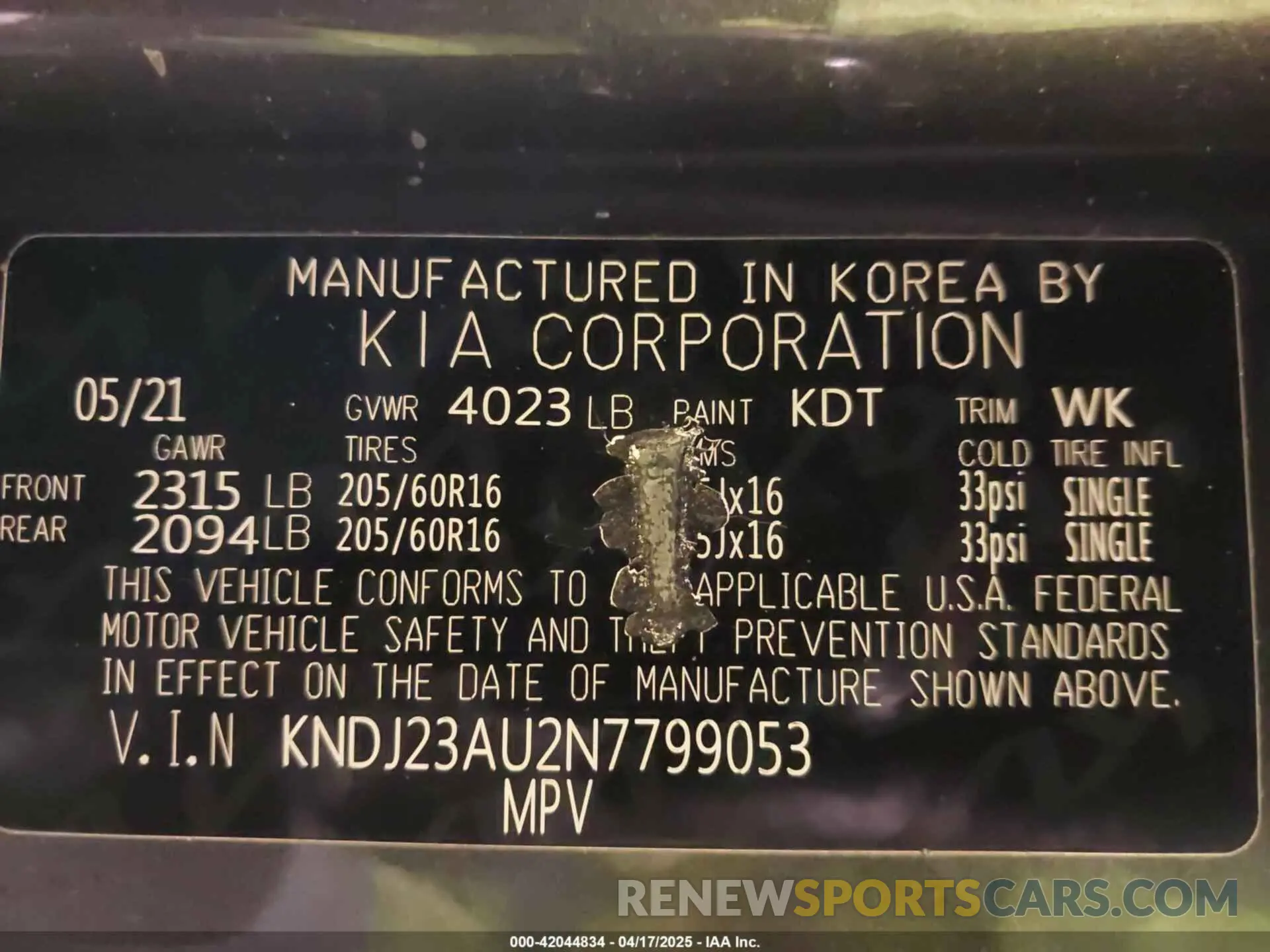 9 Photograph of a damaged car KNDJ23AU2N7799053 KIA SOUL 2022
