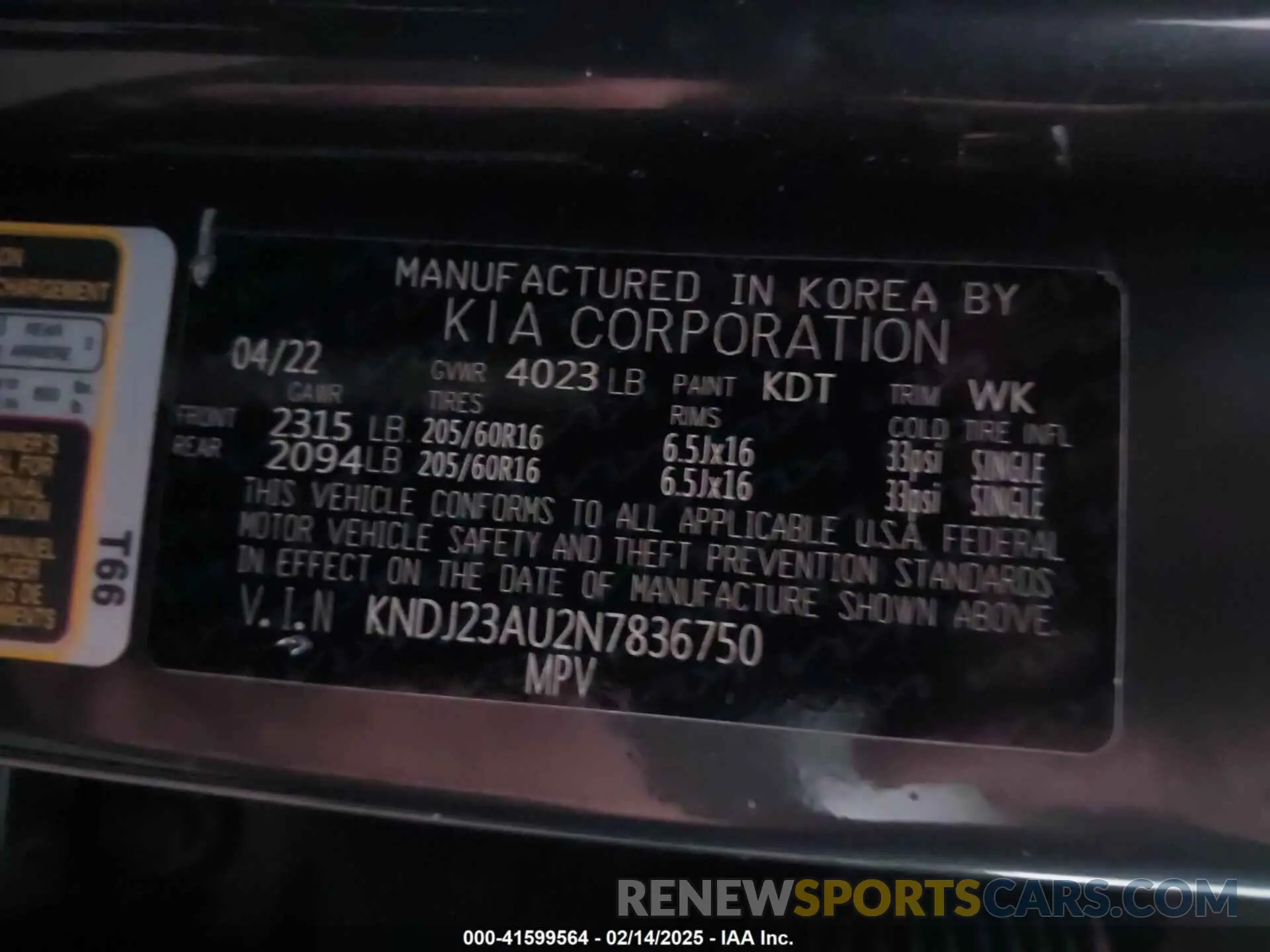 9 Photograph of a damaged car KNDJ23AU2N7836750 KIA SOUL 2022