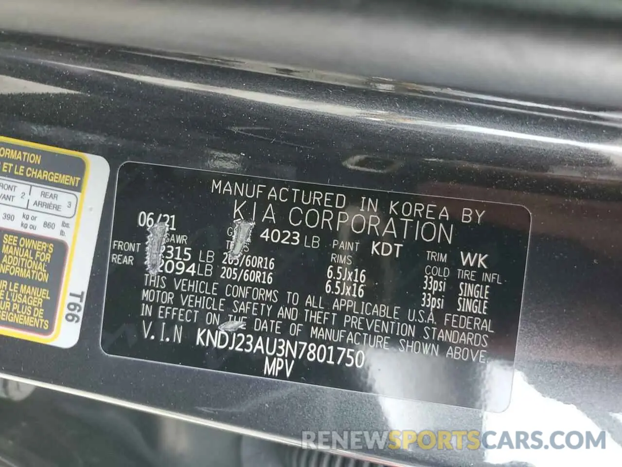 15 Photograph of a damaged car KNDJ23AU3N7801750 KIA SOUL 2022