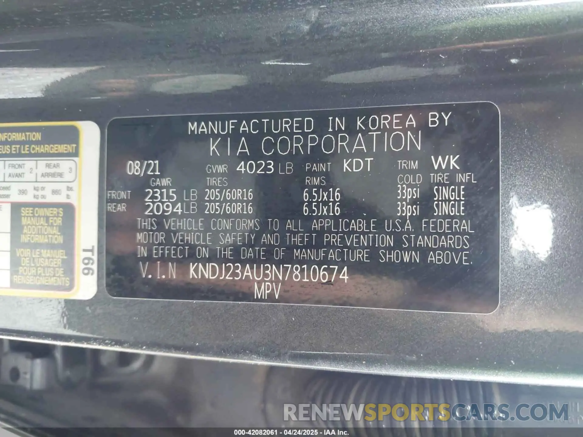 9 Photograph of a damaged car KNDJ23AU3N7810674 KIA SOUL 2022