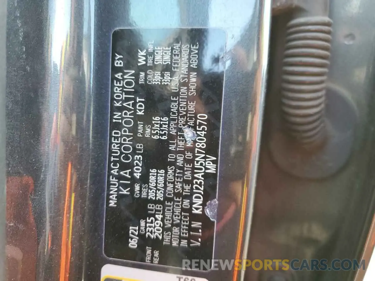 12 Photograph of a damaged car KNDJ23AU5N7804570 KIA SOUL 2022