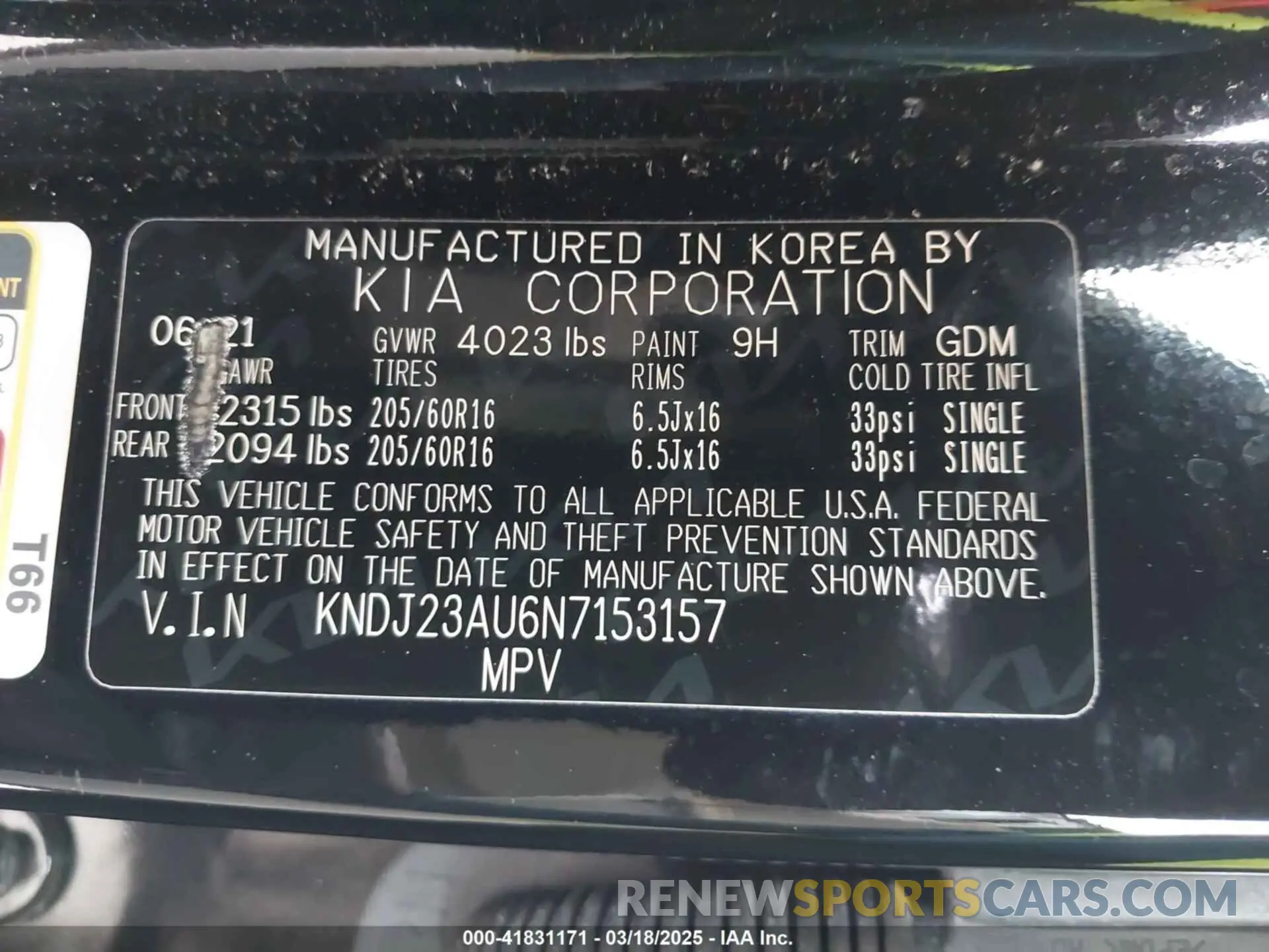 9 Photograph of a damaged car KNDJ23AU6N7153157 KIA SOUL 2022