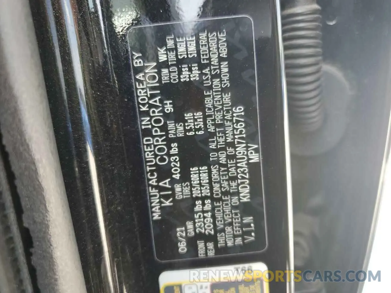 12 Photograph of a damaged car KNDJ23AU9N7156716 KIA SOUL 2022