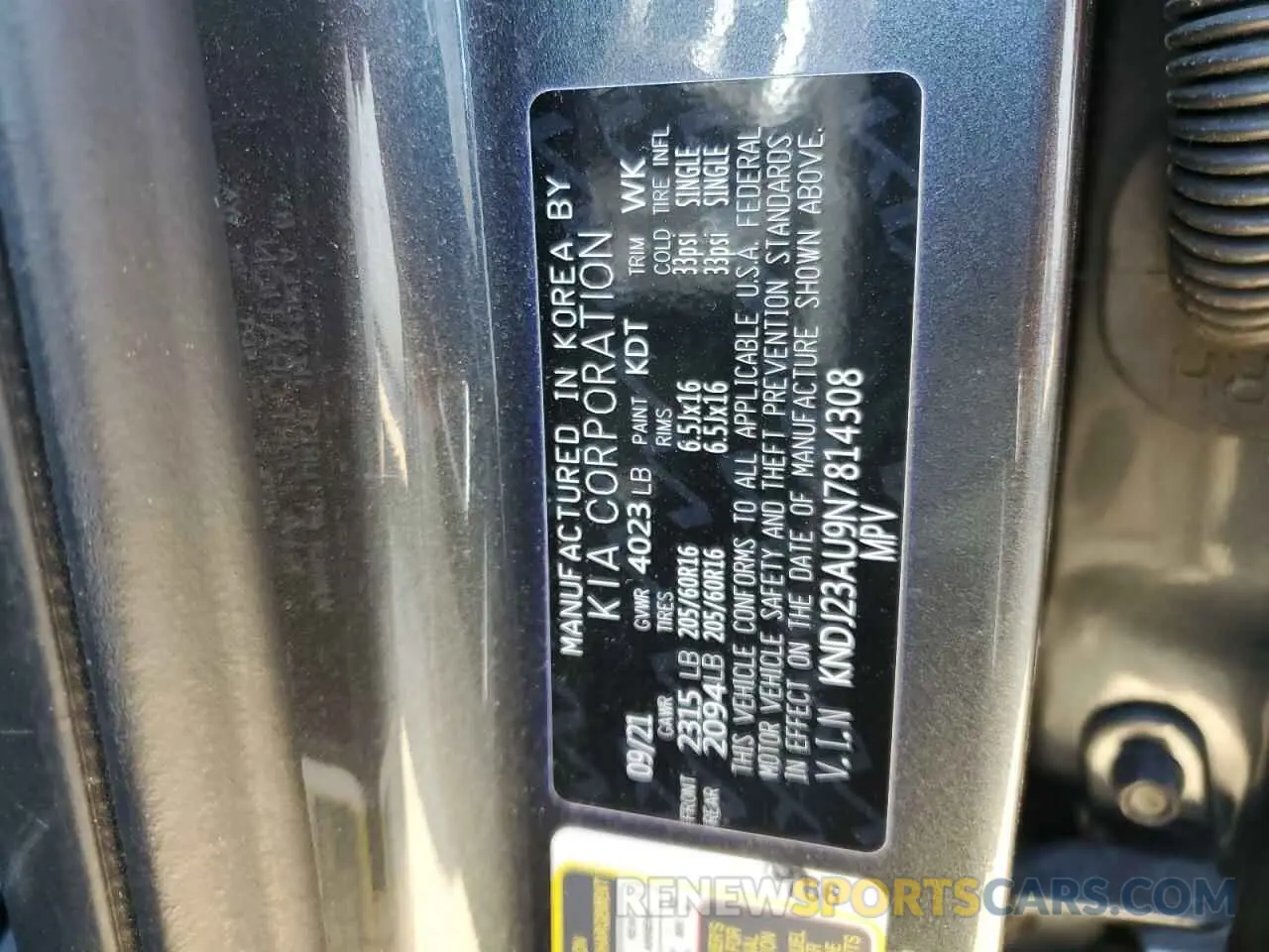 13 Photograph of a damaged car KNDJ23AU9N7814308 KIA SOUL 2022
