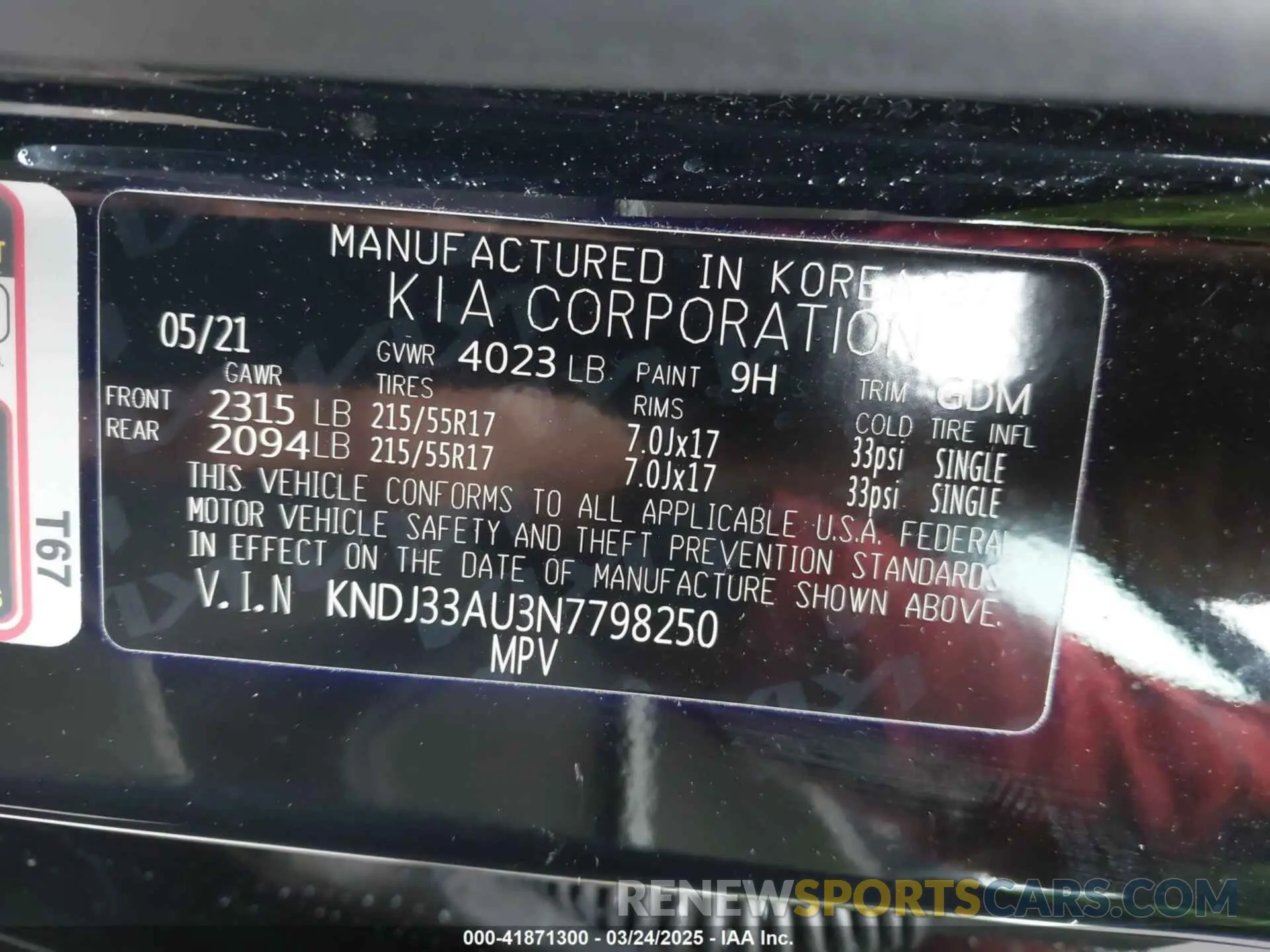 9 Photograph of a damaged car KNDJ33AU3N7798250 KIA SOUL 2022
