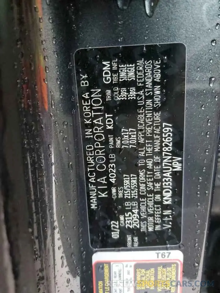 14 Photograph of a damaged car KNDJ33AU7N7826597 KIA SOUL 2022