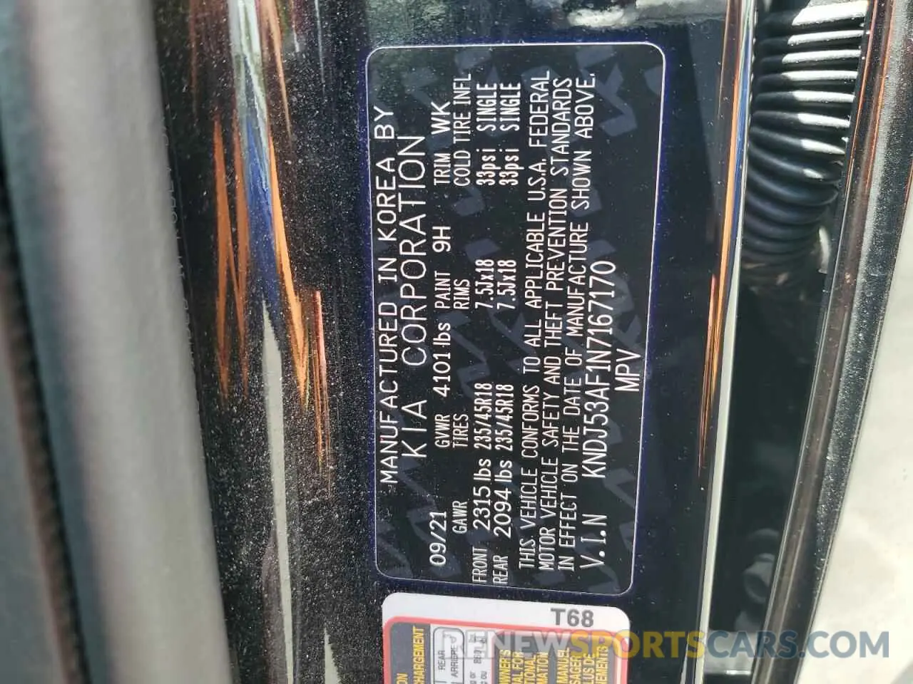 13 Photograph of a damaged car KNDJ53AF1N7167170 KIA SOUL 2022