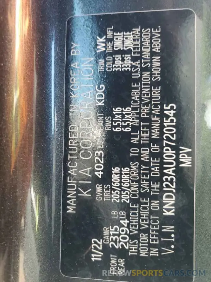 13 Photograph of a damaged car KNDJ23AU0P7201545 KIA SOUL 2023