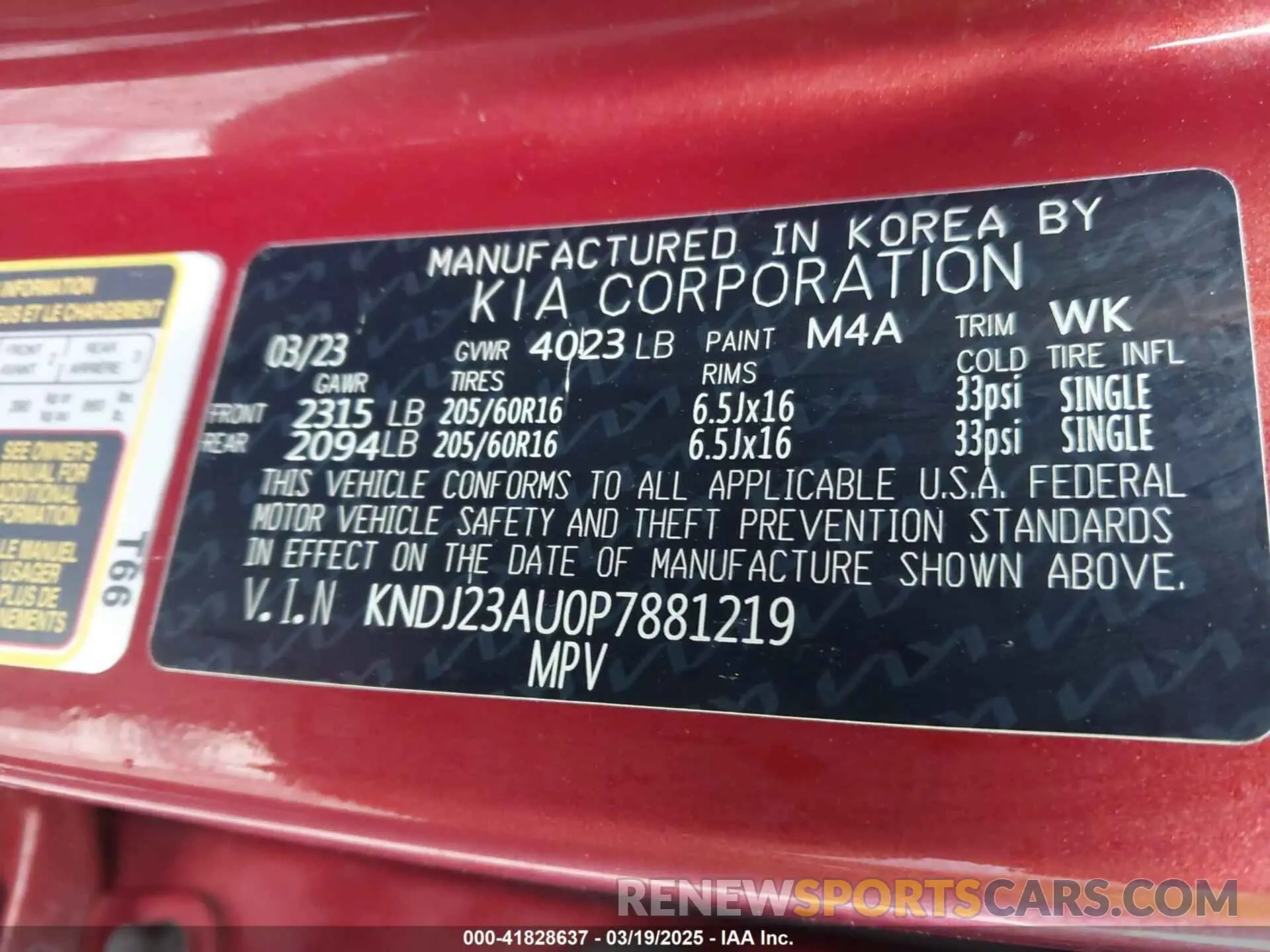 9 Photograph of a damaged car KNDJ23AU0P7881219 KIA SOUL 2023