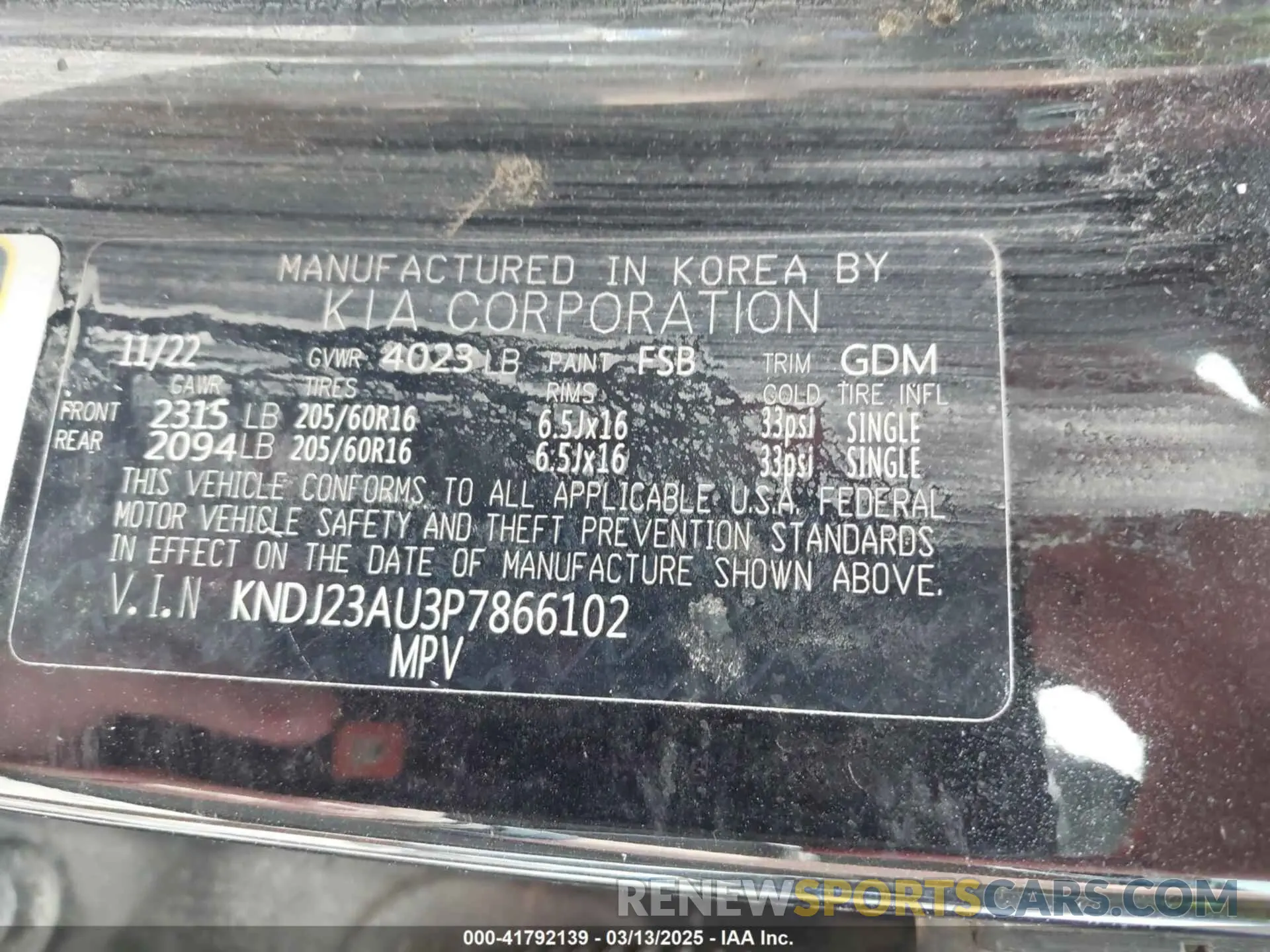 9 Photograph of a damaged car KNDJ23AU3P7866102 KIA SOUL 2023