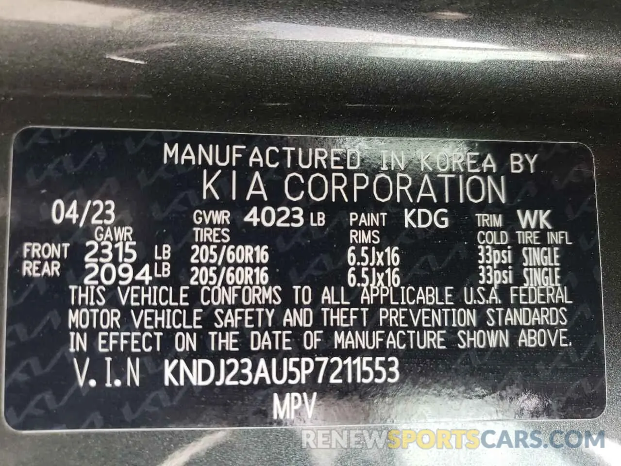 12 Photograph of a damaged car KNDJ23AU5P7211553 KIA SOUL 2023