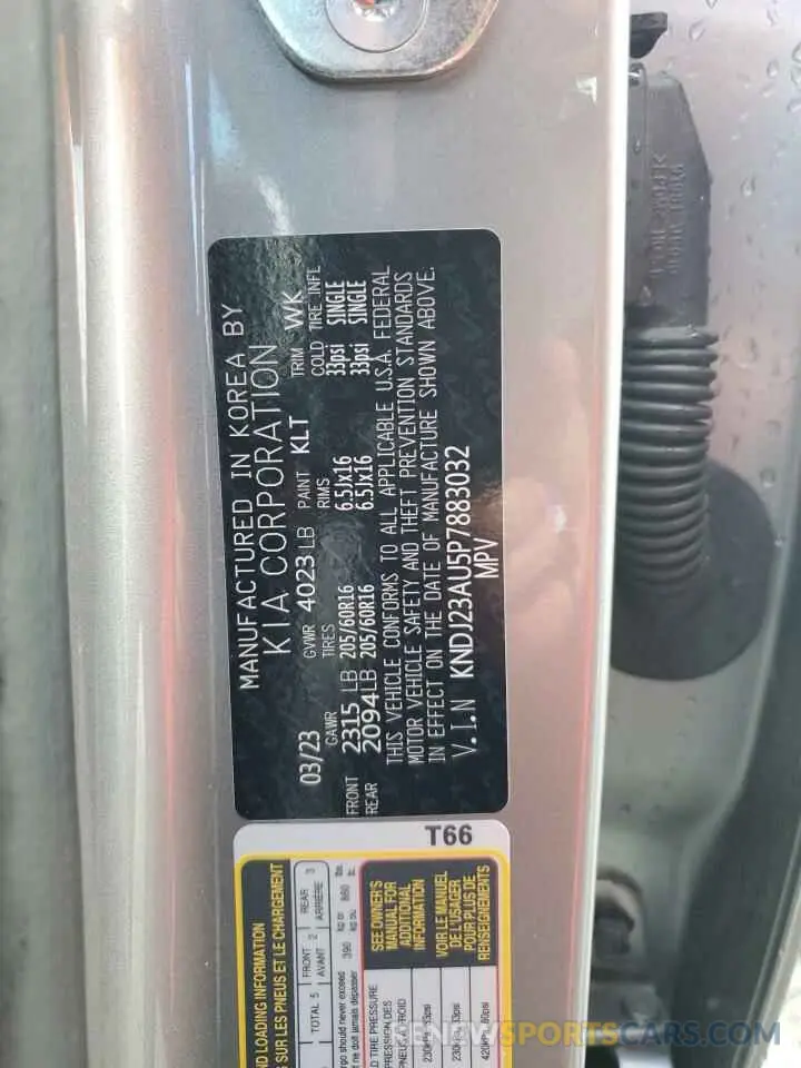 12 Photograph of a damaged car KNDJ23AU5P7883032 KIA SOUL 2023