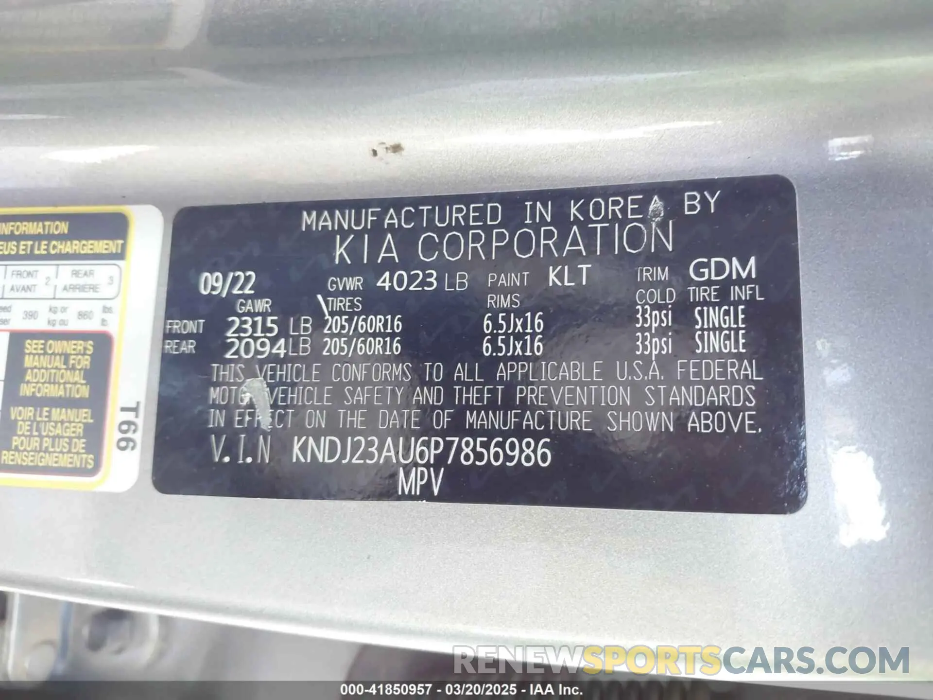 9 Photograph of a damaged car KNDJ23AU6P7856986 KIA SOUL 2023
