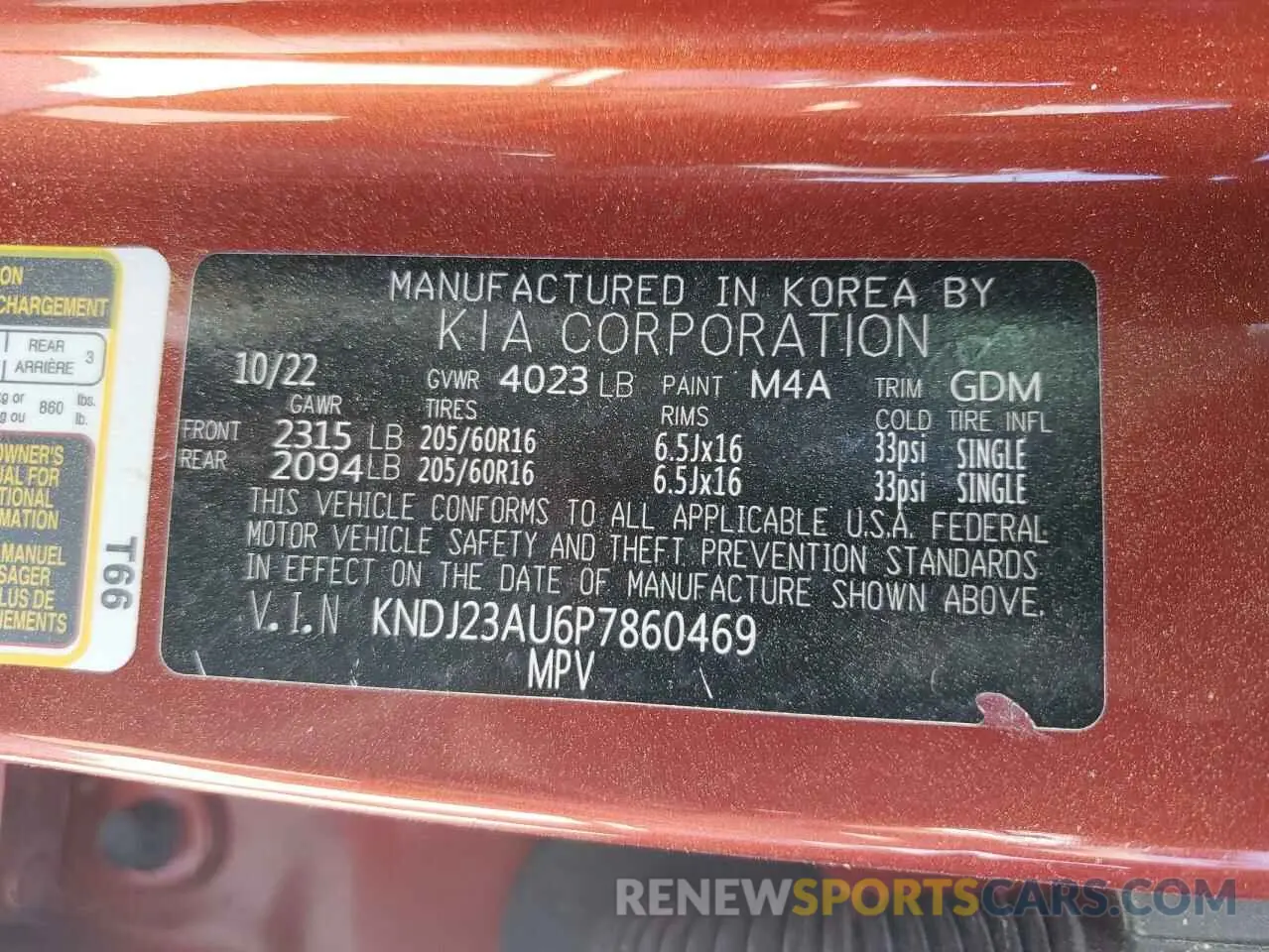 12 Photograph of a damaged car KNDJ23AU6P7860469 KIA SOUL 2023