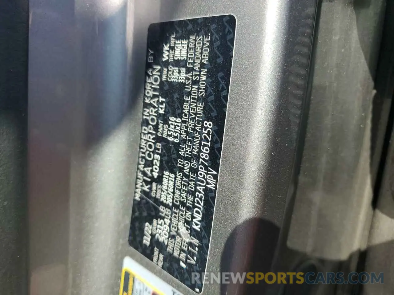13 Photograph of a damaged car KNDJ23AU9P7861258 KIA SOUL 2023