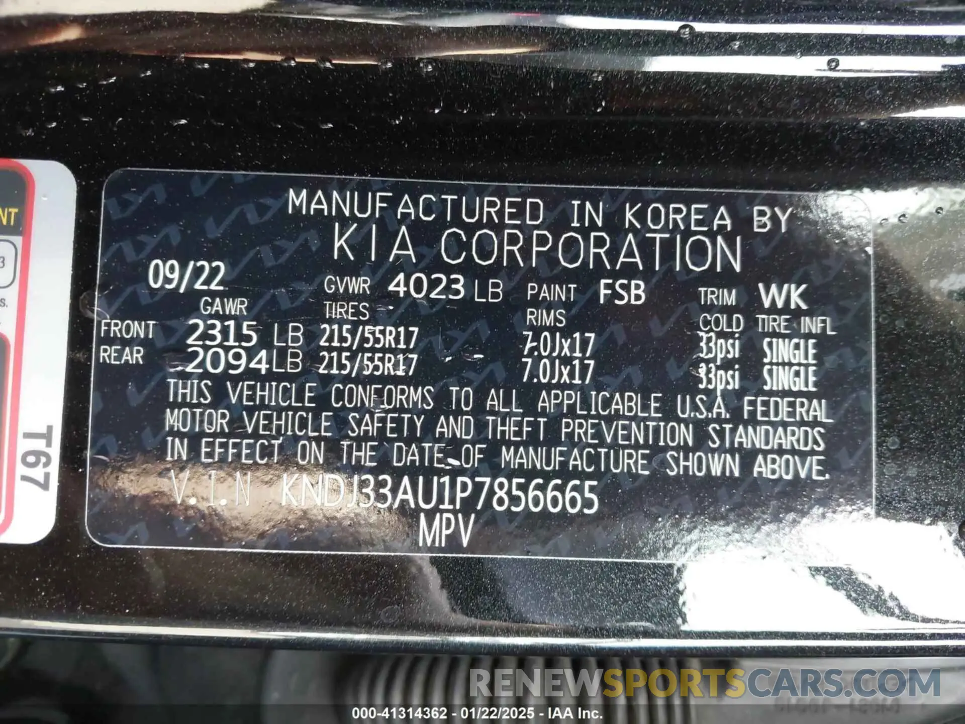 9 Photograph of a damaged car KNDJ33AU1P7856665 KIA SOUL 2023