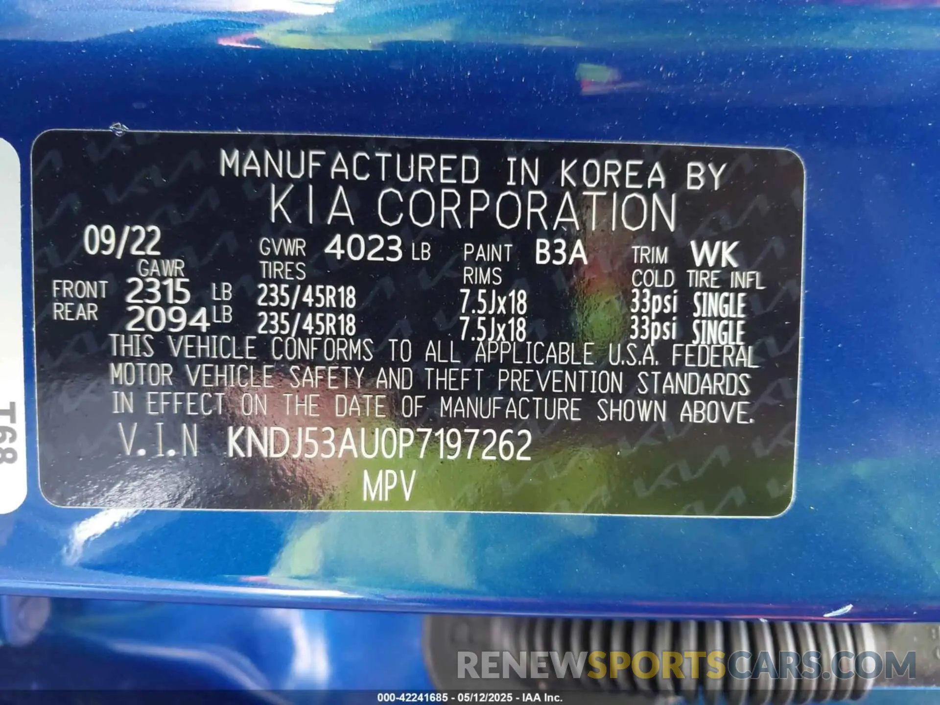 9 Photograph of a damaged car KNDJ53AU0P7197262 KIA SOUL 2023
