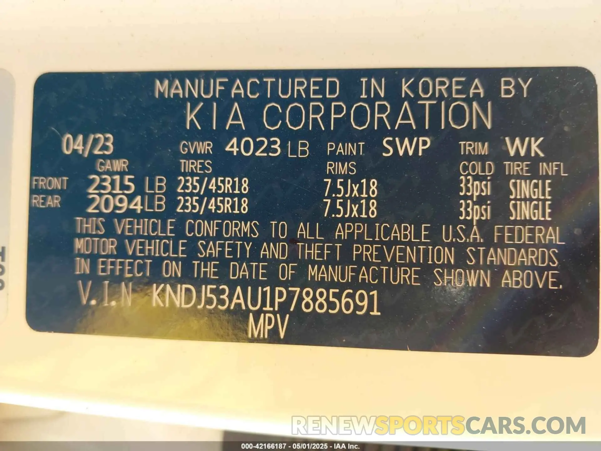 9 Photograph of a damaged car KNDJ53AU1P7885691 KIA SOUL 2023
