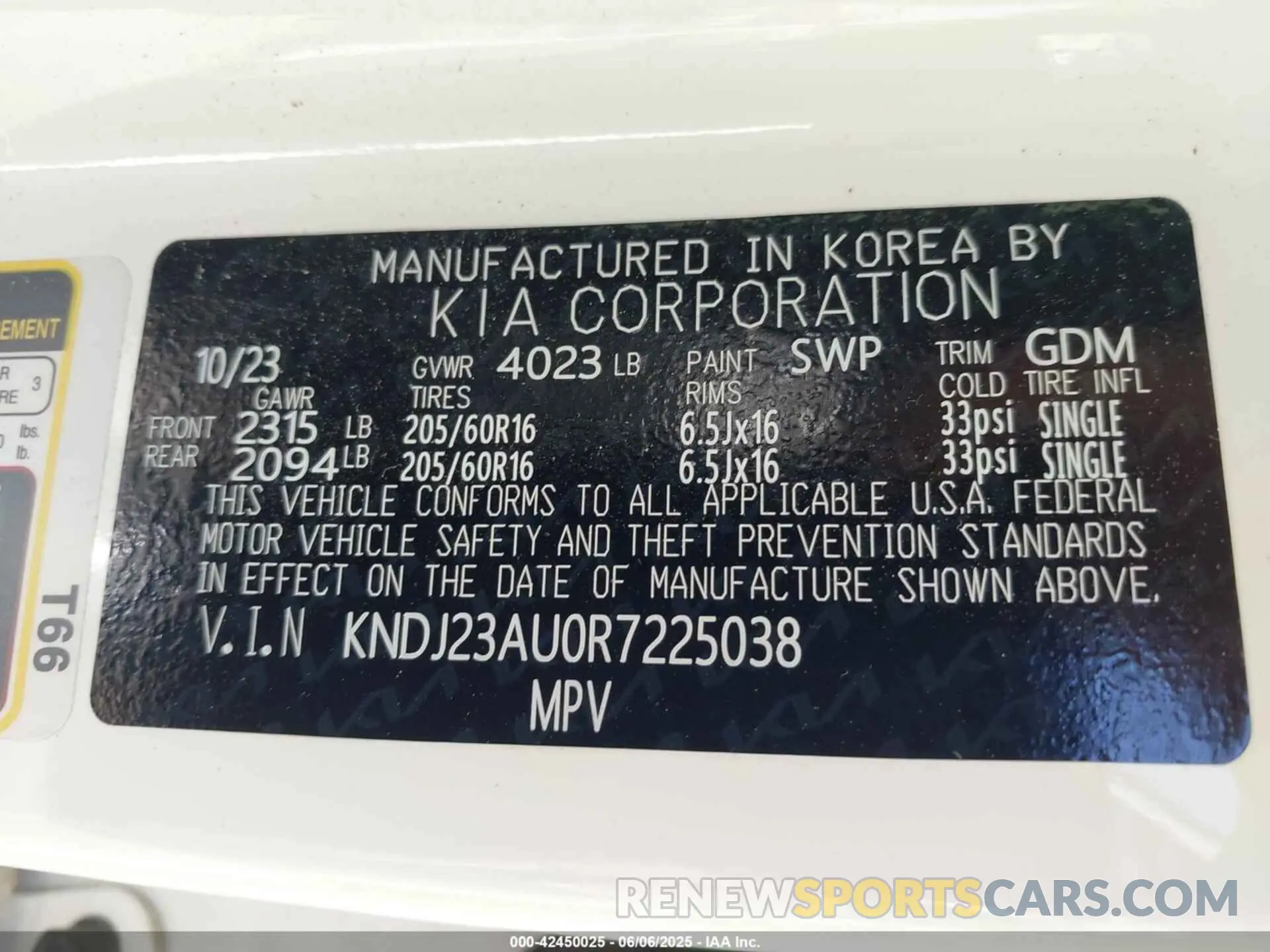 9 Photograph of a damaged car KNDJ23AU0R7225038 KIA SOUL 2024