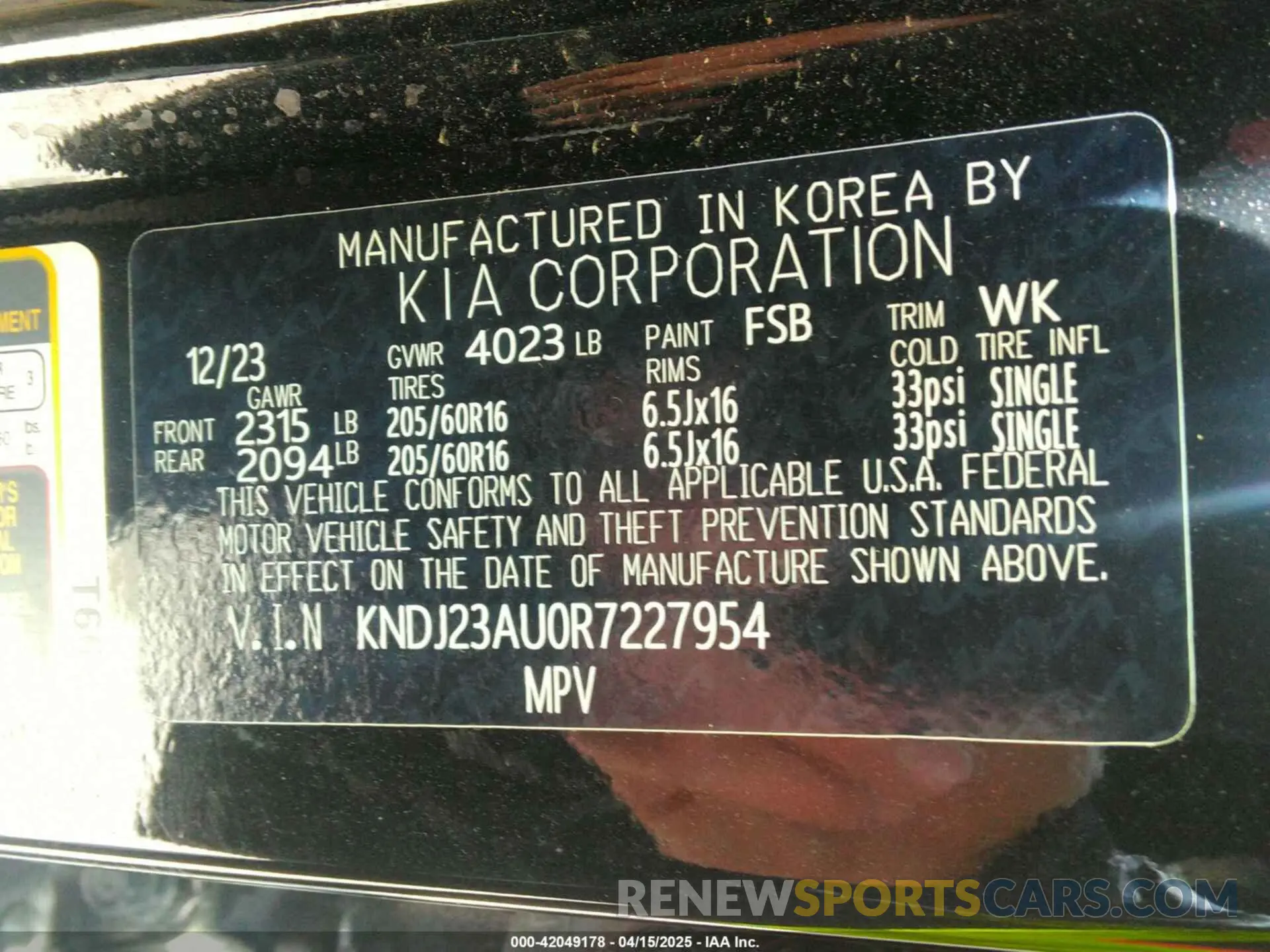 9 Photograph of a damaged car KNDJ23AU0R7227954 KIA SOUL 2024