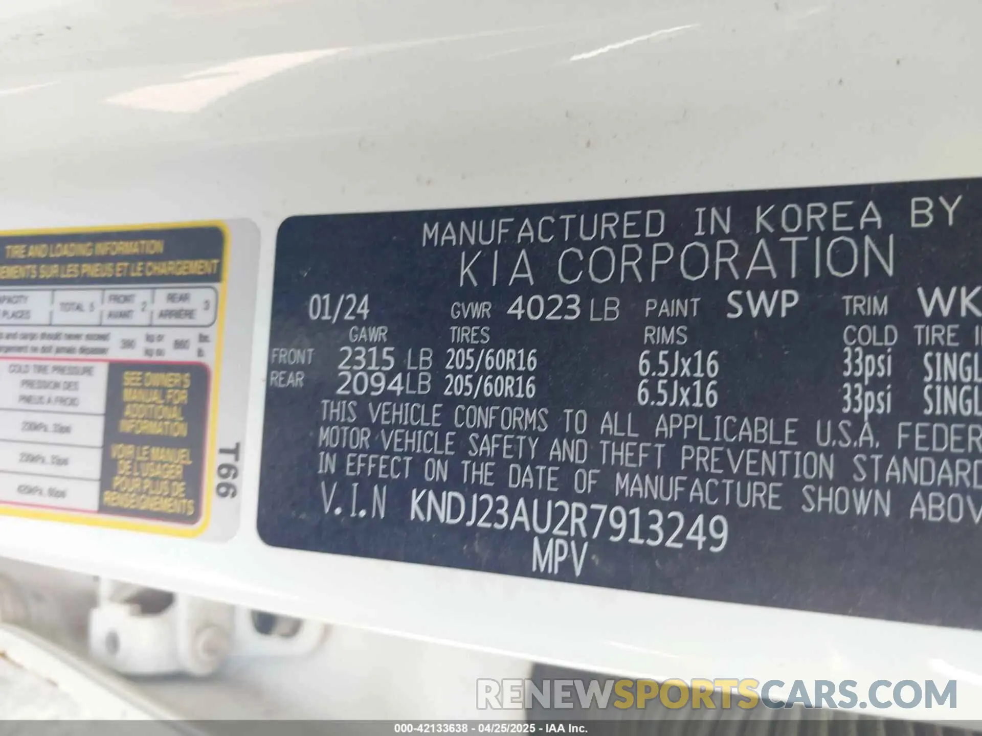 9 Photograph of a damaged car KNDJ23AU2R7913249 KIA SOUL 2024